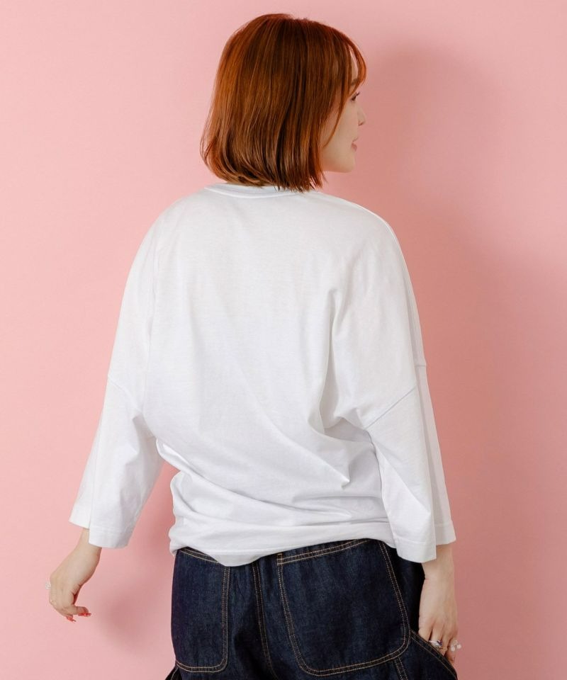 スカラー ScoLar ウサギのきょむすび柄Tシャツ （杢グレー） 杢グレー