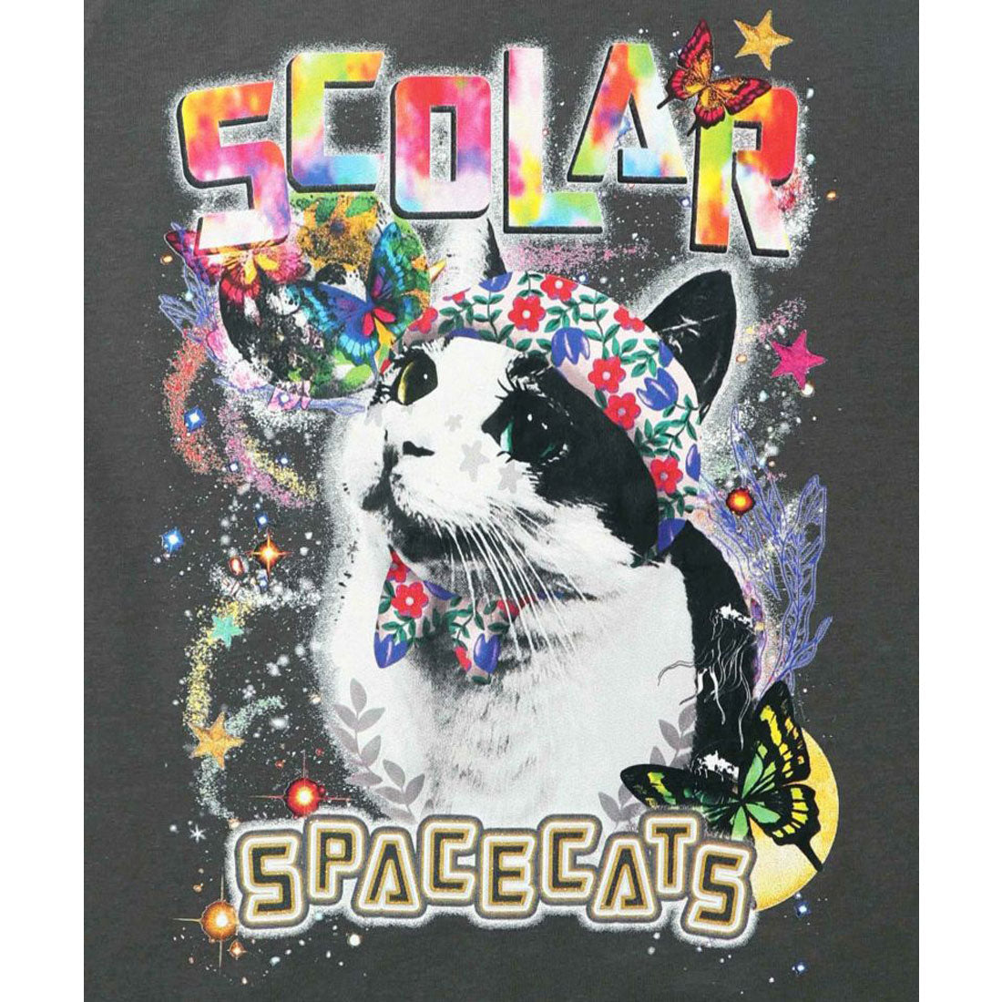 スカラー ScoLar 宇宙ネコ柄バイカラー切替ワンピース