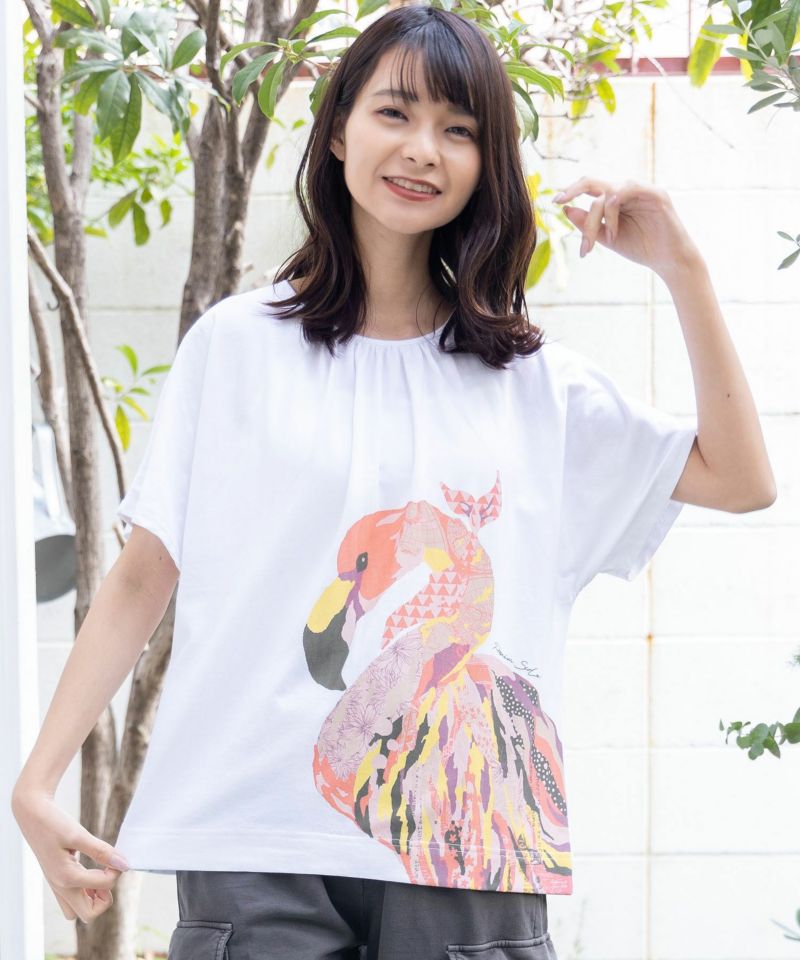ScoLar ScoLar Art Flamingo Pattern T-Shirt