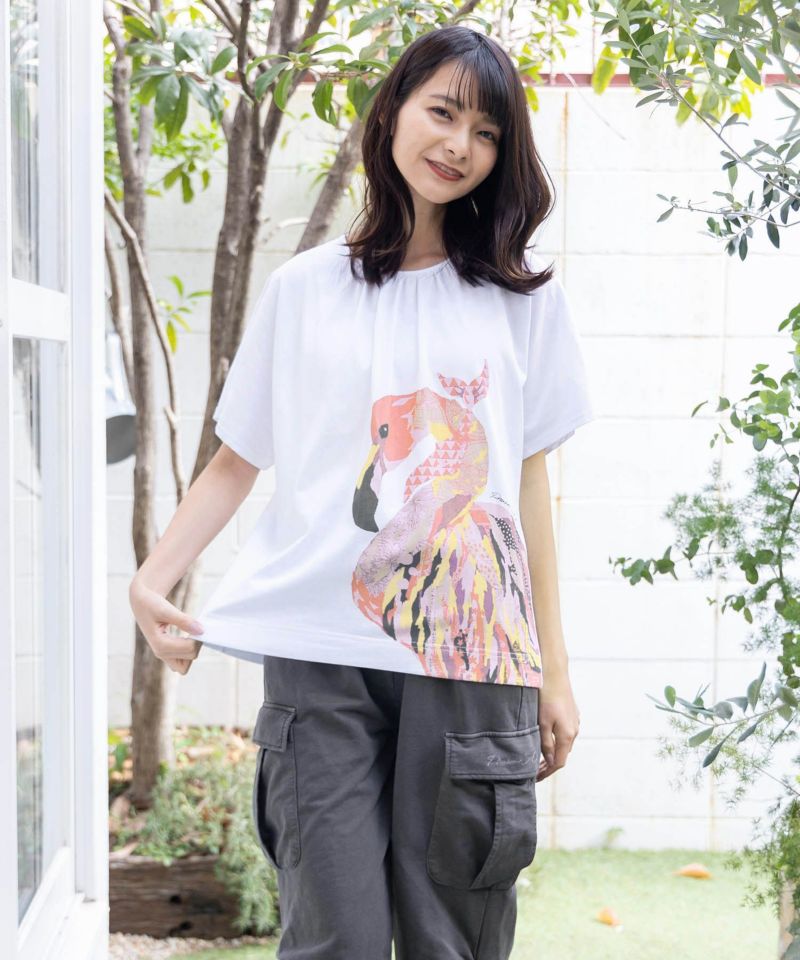 ScoLar ScoLar Art Flamingo Pattern T-Shirt