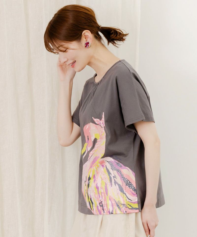 ScoLar ScoLar Art Flamingo Pattern T-Shirt