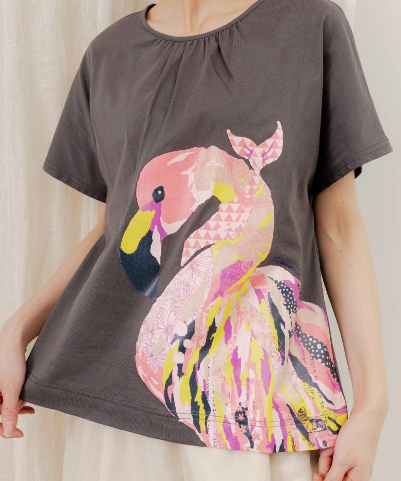 ScoLar ScoLar Art Flamingo Pattern T-Shirt