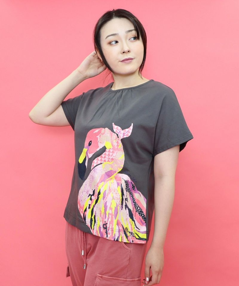 ScoLar ScoLar Art Flamingo Pattern T-Shirt