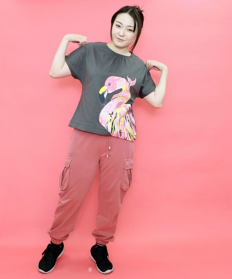 ScoLar ScoLar Art Flamingo Pattern T-Shirt