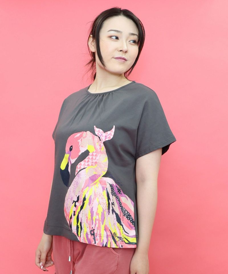 ScoLar ScoLar Art Flamingo Pattern T-Shirt