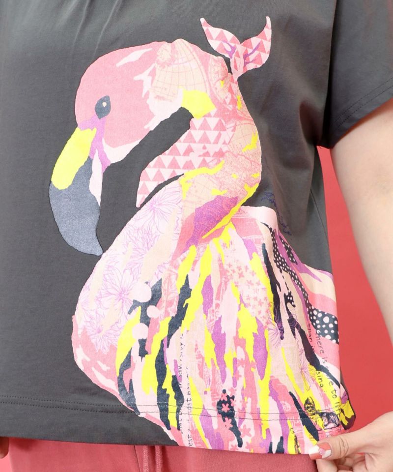 ScoLar ScoLar Art Flamingo Pattern T-Shirt