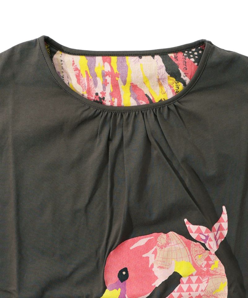 ScoLar ScoLar Art Flamingo Pattern T-Shirt