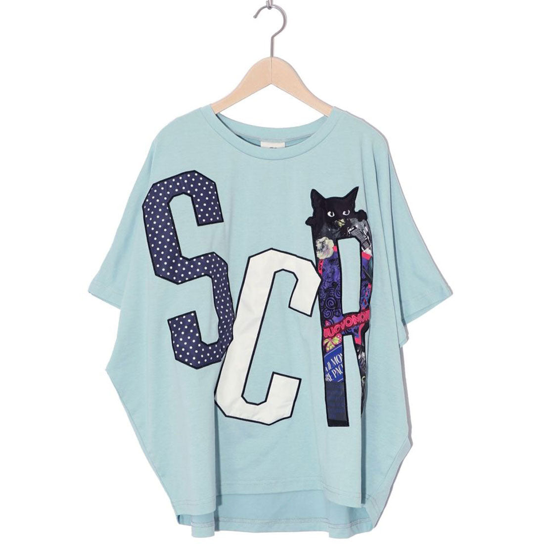 スカラー ScoLar SCRロゴアップリケプルオーバー （サックス） サックス