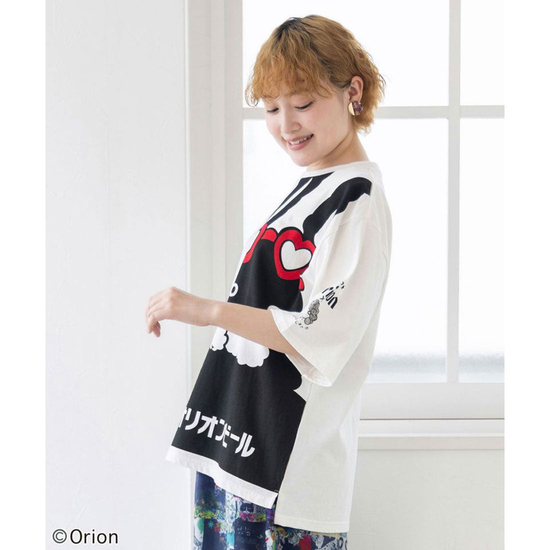 スカラー ScoLar orion×ScoLar ラビルビアフェス柄Tシャツ （オフホワイト） オフホワイト