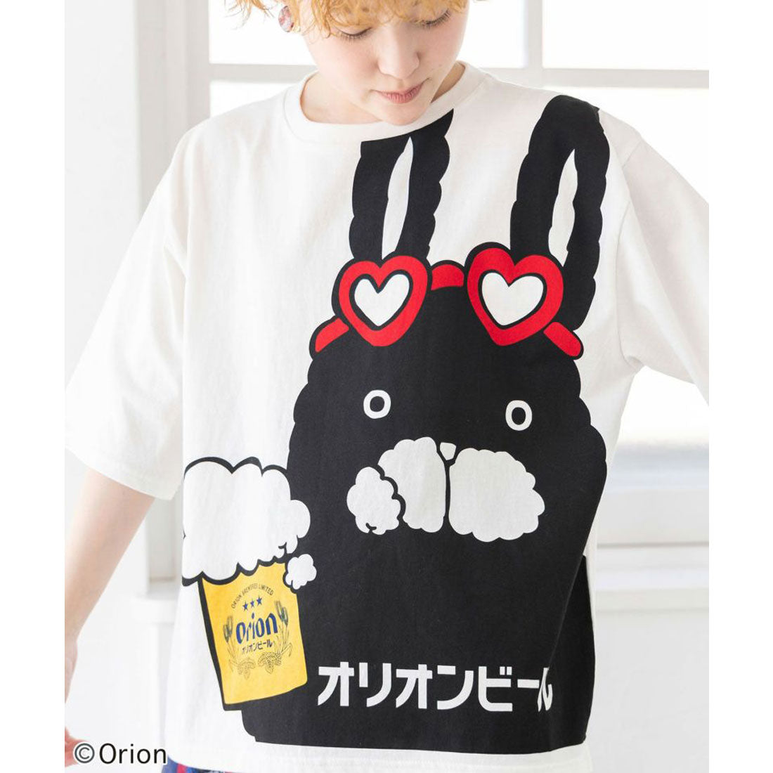 スカラー ScoLar orion×ScoLar ラビルビアフェス柄Tシャツ （オフホワイト） オフホワイト