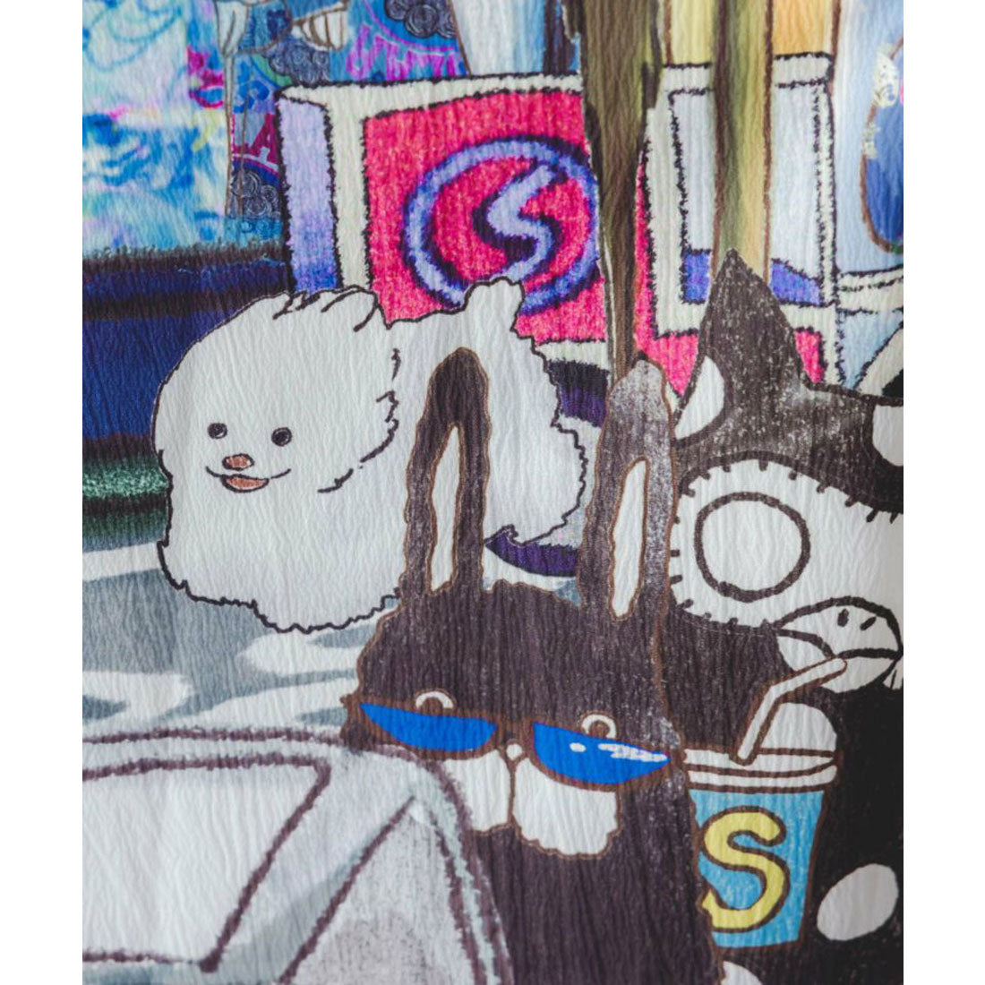 スカラー ScoLar 四季の柄・ヴィンテージカー 2柄展開スカート （ブラック） ブラック