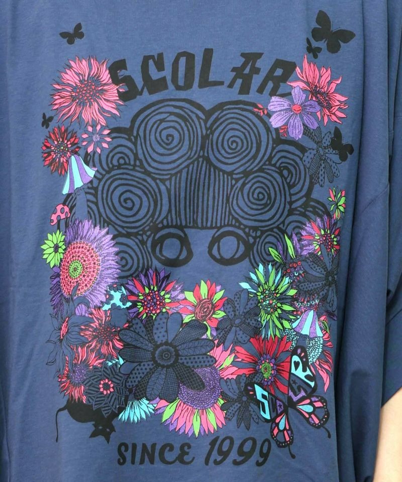 スカラー ScoLar 花柄スカラーちゃんプルオーバー （ネイビー） ネイビー