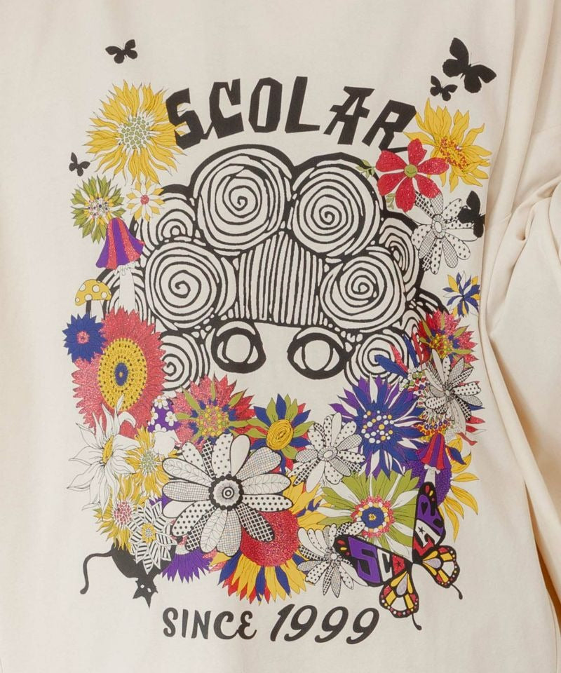 スカラー ScoLar 花柄スカラーちゃんプルオーバー （ネイビー） ネイビー