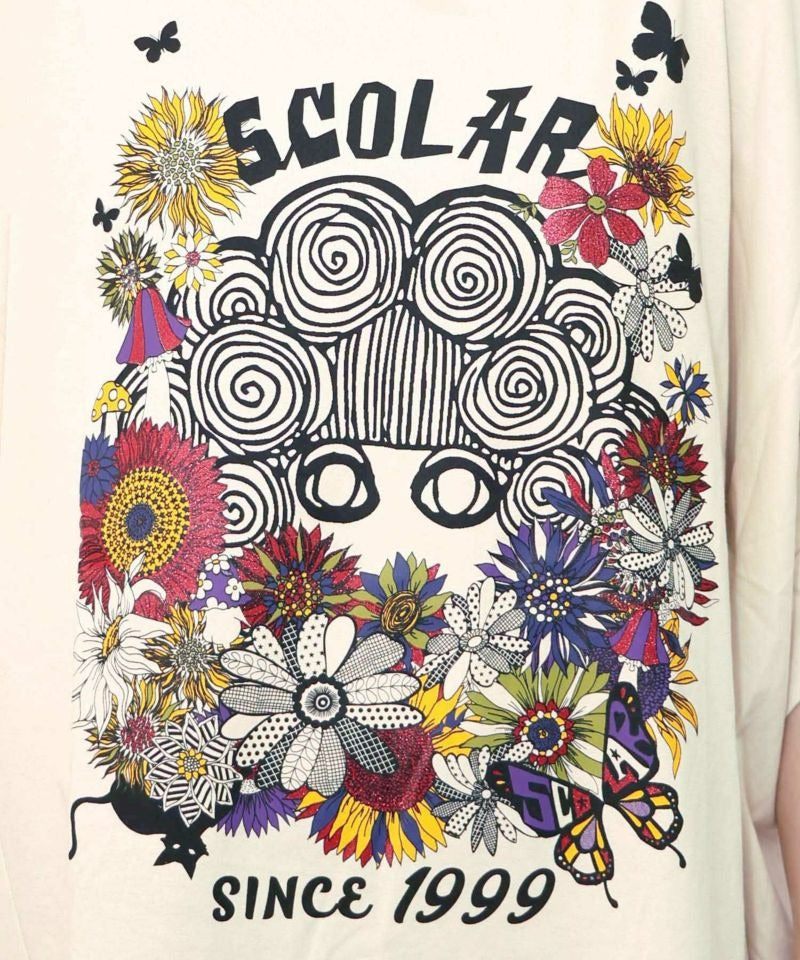 スカラー ScoLar 花柄スカラーちゃんプルオーバー （ネイビー） ネイビー
