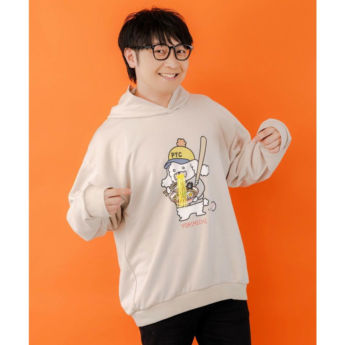 スカラー ScoLar YORIMISHIフーデッドプルオーバー （アイボリー） アイボリー