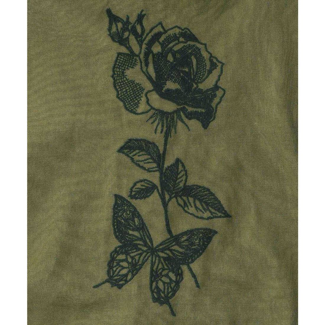 スカラー ScoLar 花蝶刺繍チュール重ねロングブルゾン （ブラック） ブラック