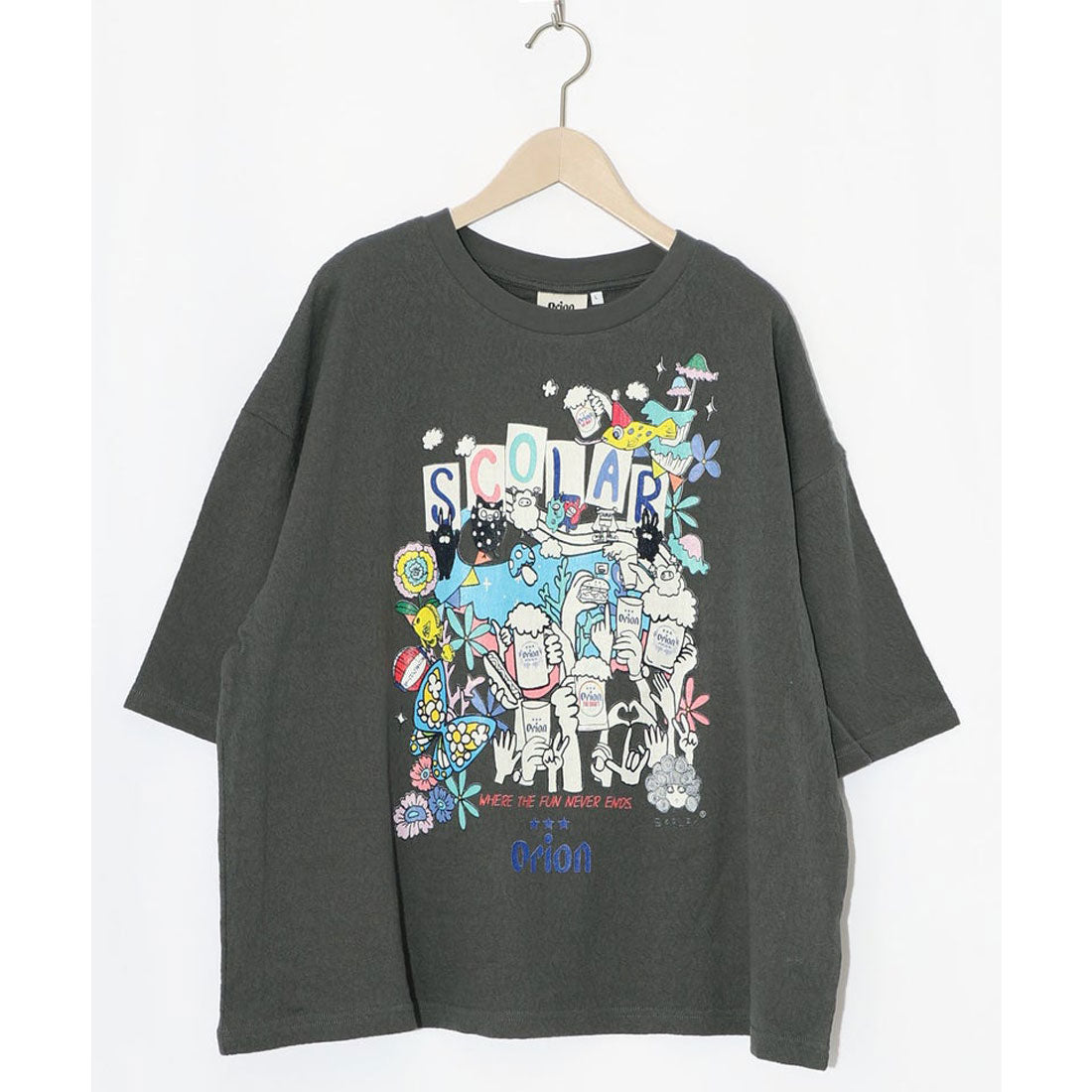 スカラー ScoLar orion×ScoLar ハンズアップチュニック （チャコールグレー） チャコールグレー