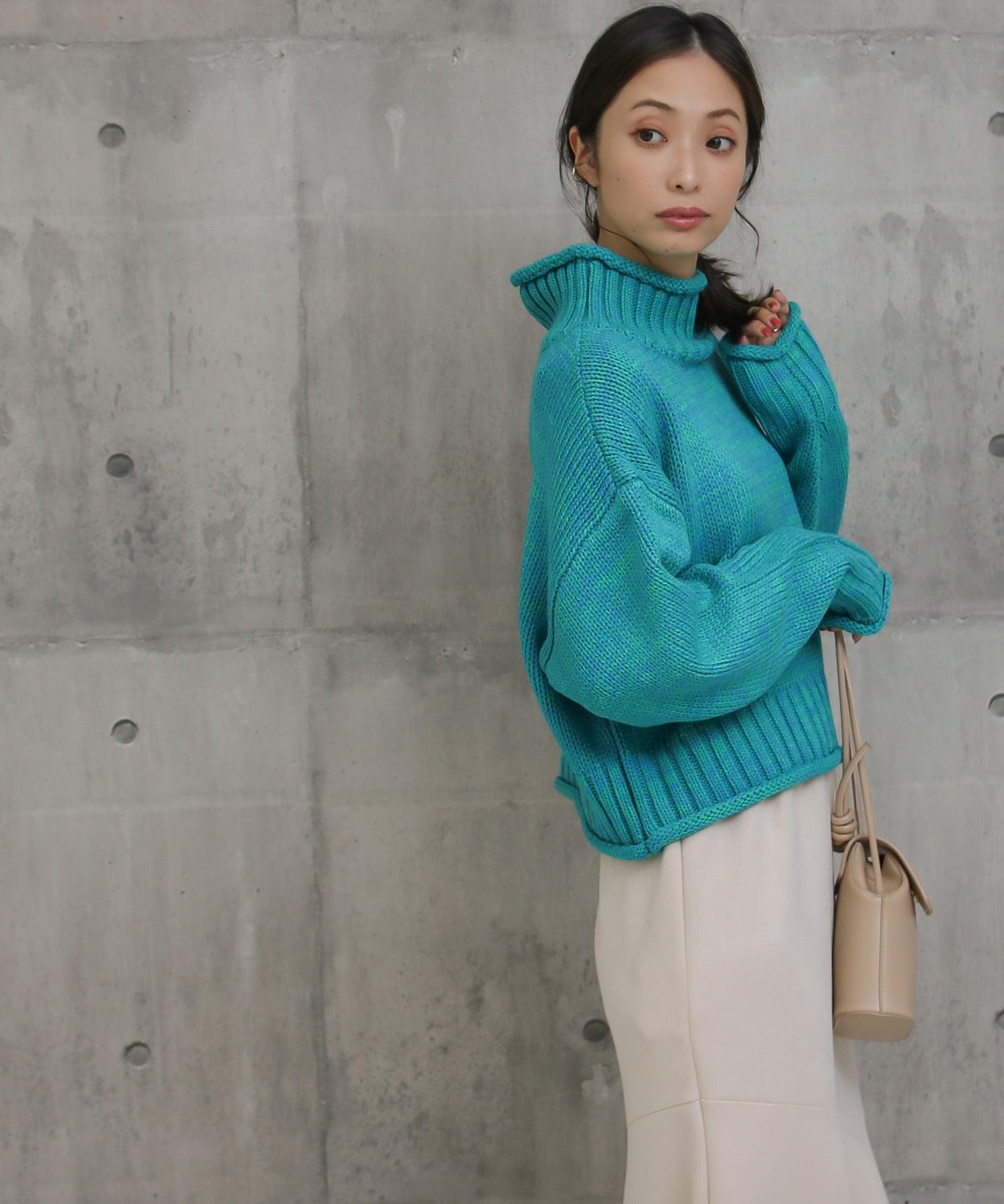 ソーシャルガール SocialGIRL ミックスニットクロップ丈PO