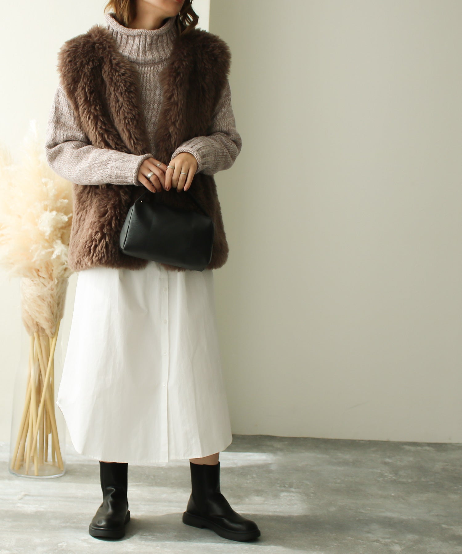 ソーシャルガール SocialGIRL ミックスニットクロップ丈PO