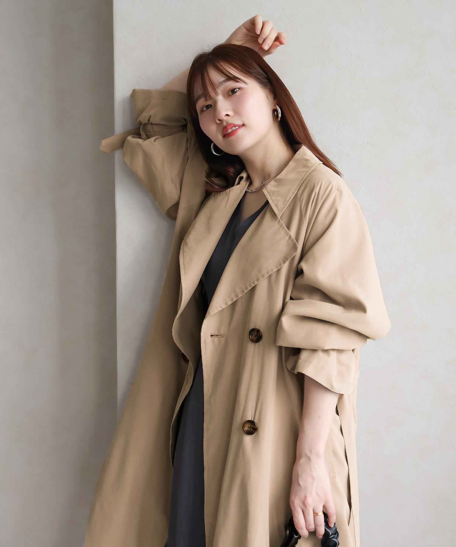 ソーシャルガール SocialGIRL キャンディー袖BIGトレンチコート （aベージュ） aベージュ