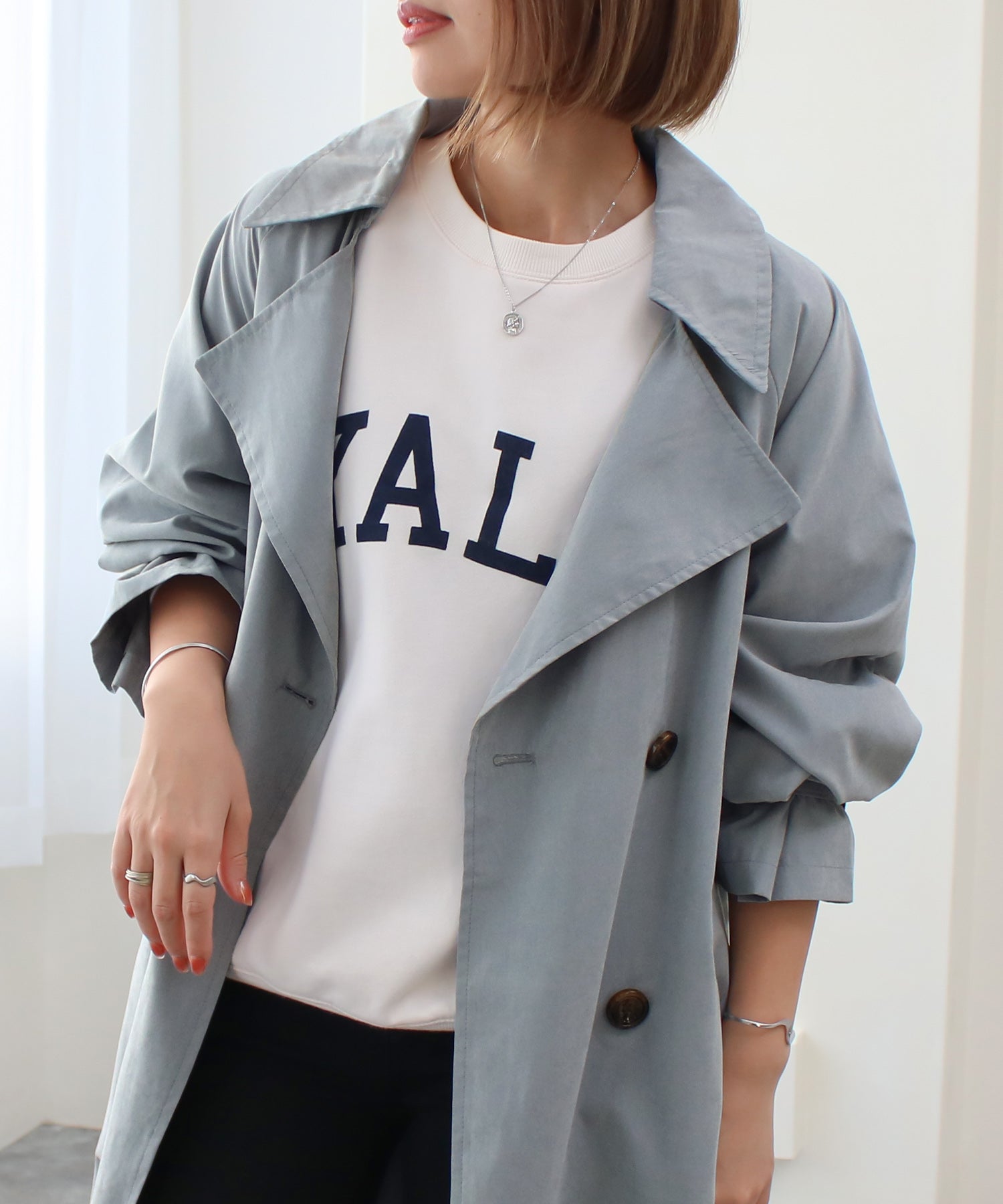 ソーシャルガール SocialGIRL キャンディー袖BIGトレンチコート （aベージュ） aベージュ
