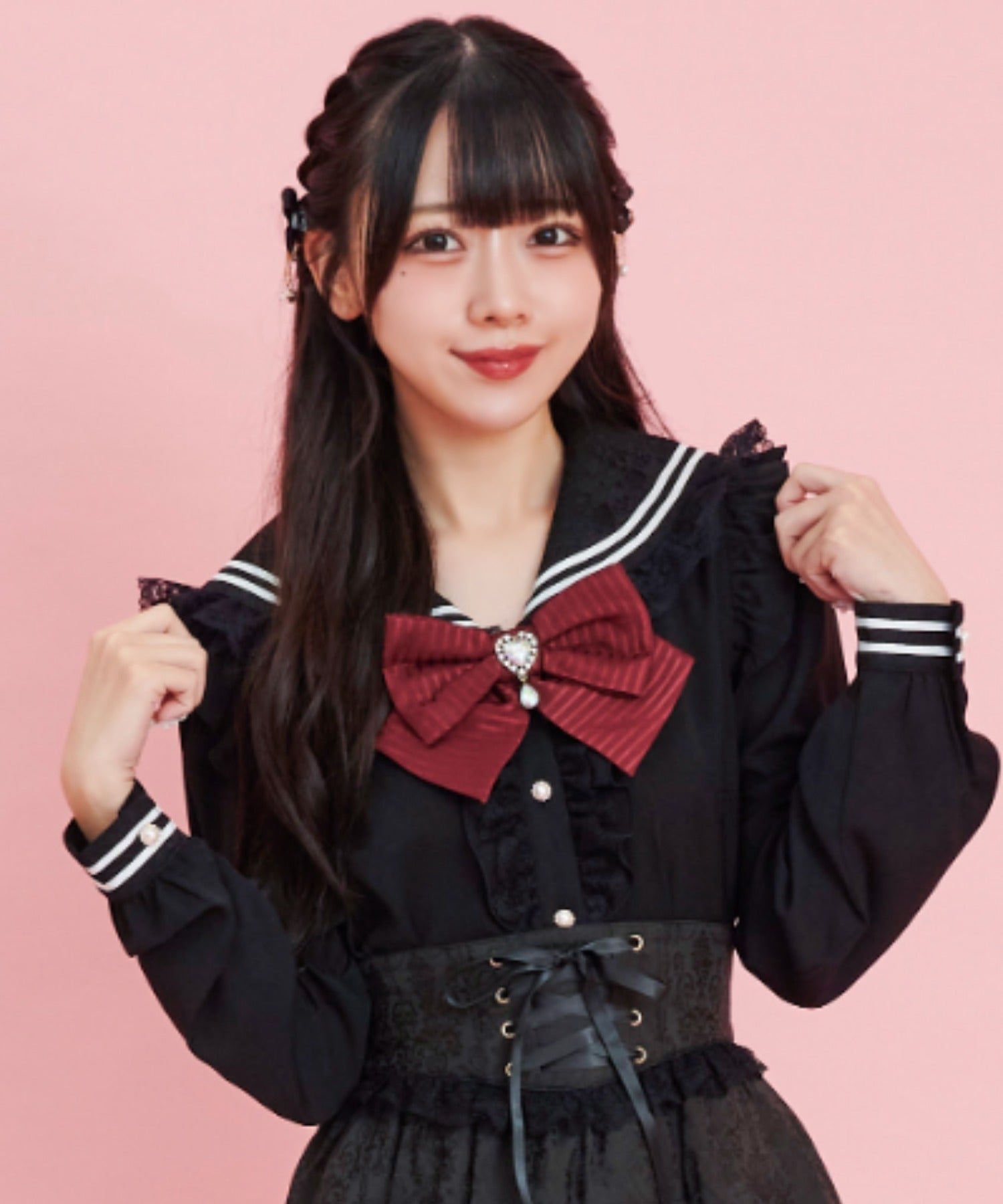 Secret Honey Lace Sailor Collar Blouse