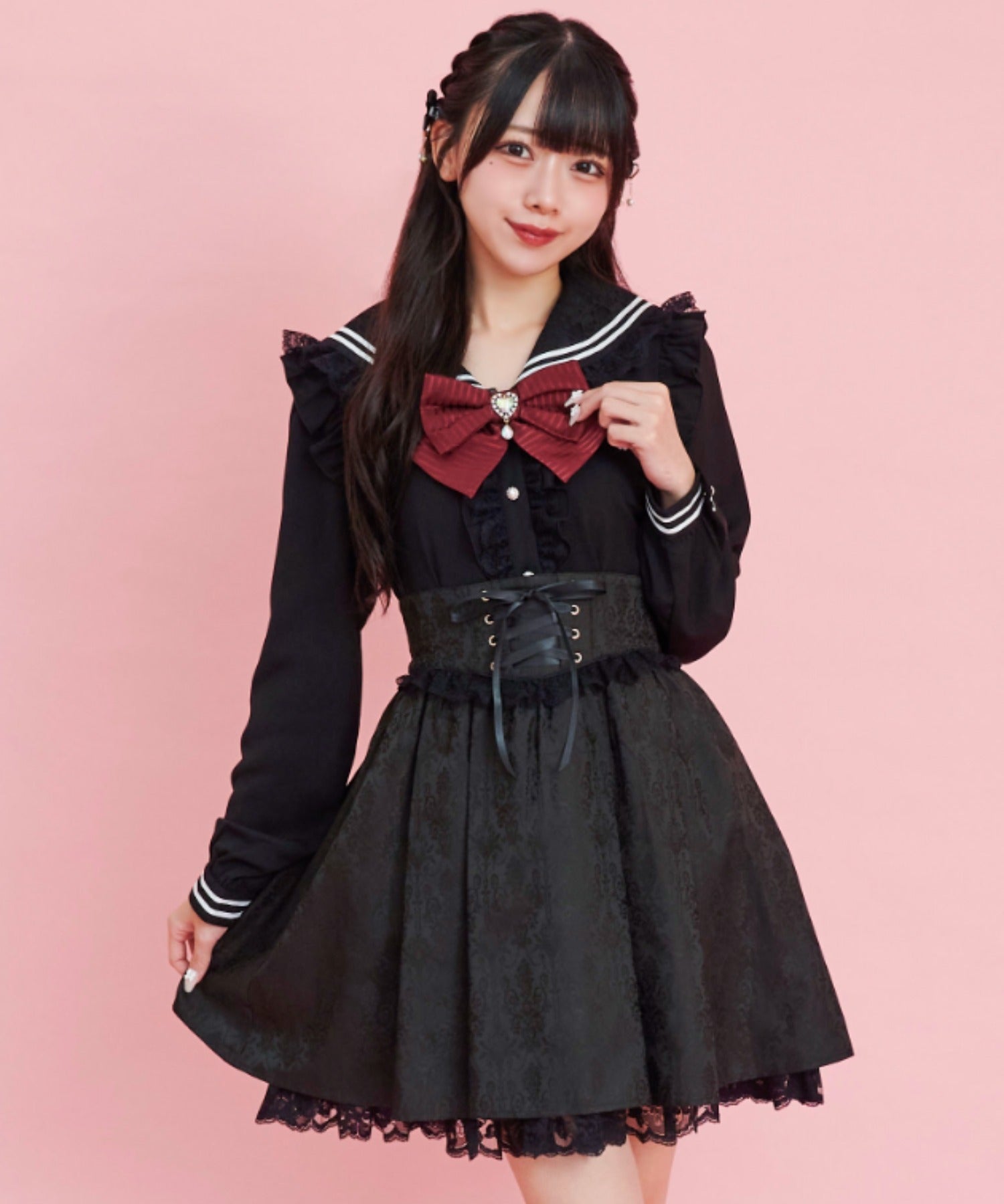 Secret Honey Lace Sailor Collar Blouse