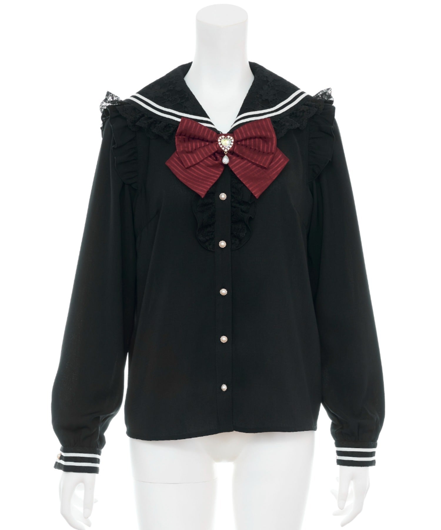 Secret Honey Lace Sailor Collar Blouse