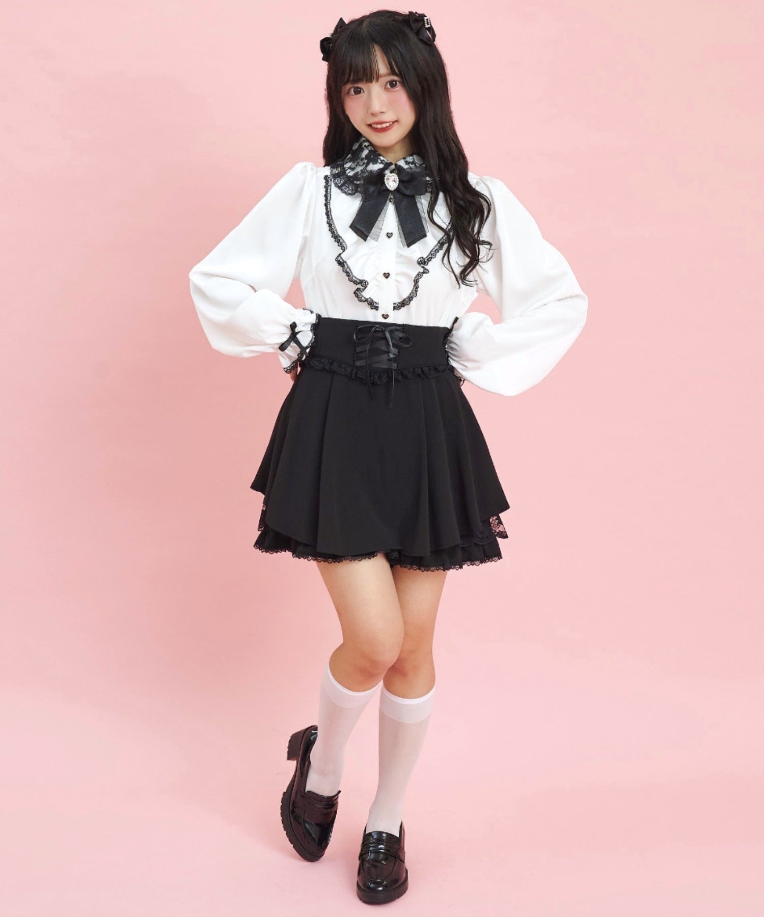 シークレットハニー Secret Honey サイドアップヘムレースアップスカパン