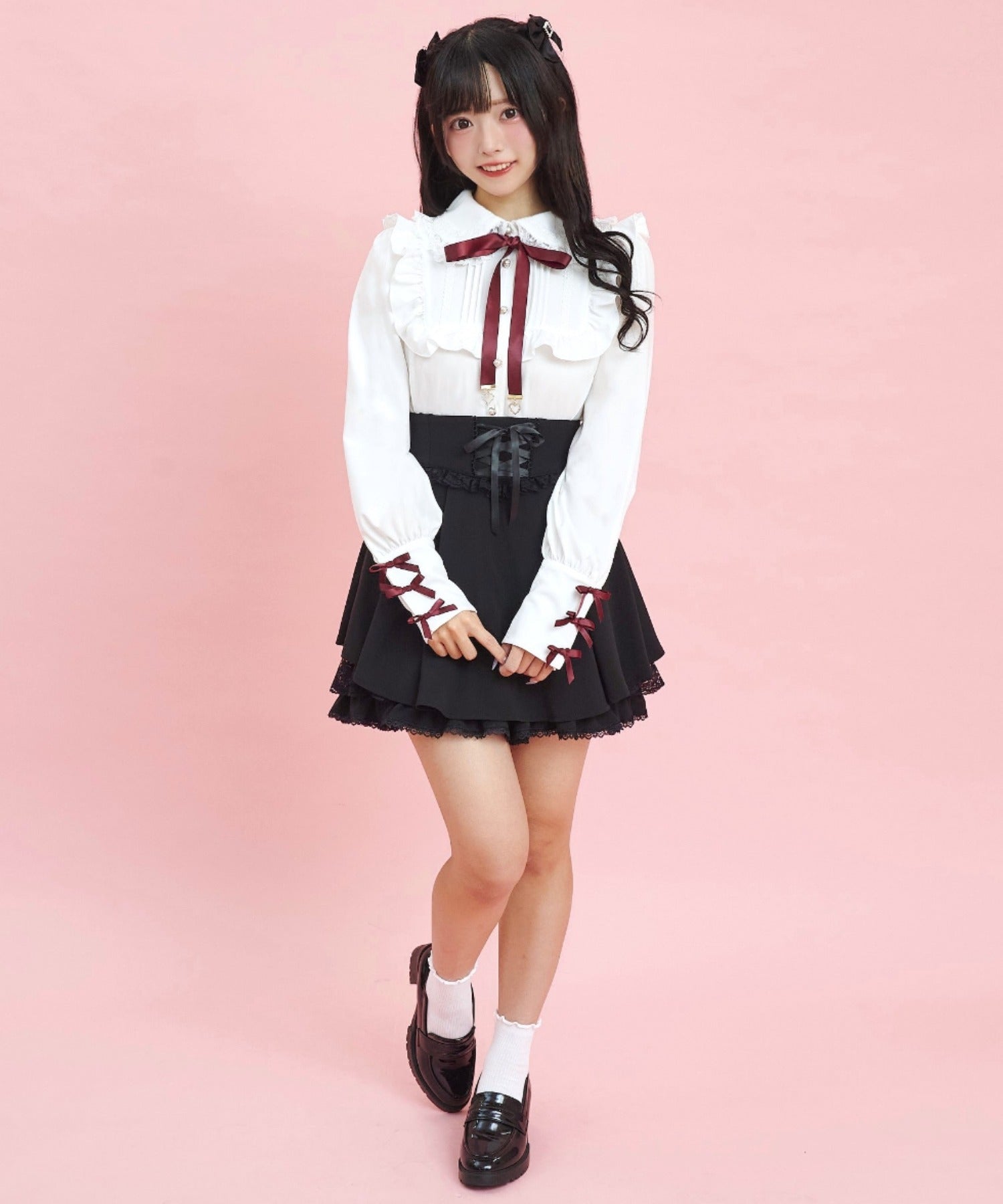 シークレットハニー Secret Honey サイドアップヘムレースアップスカパン