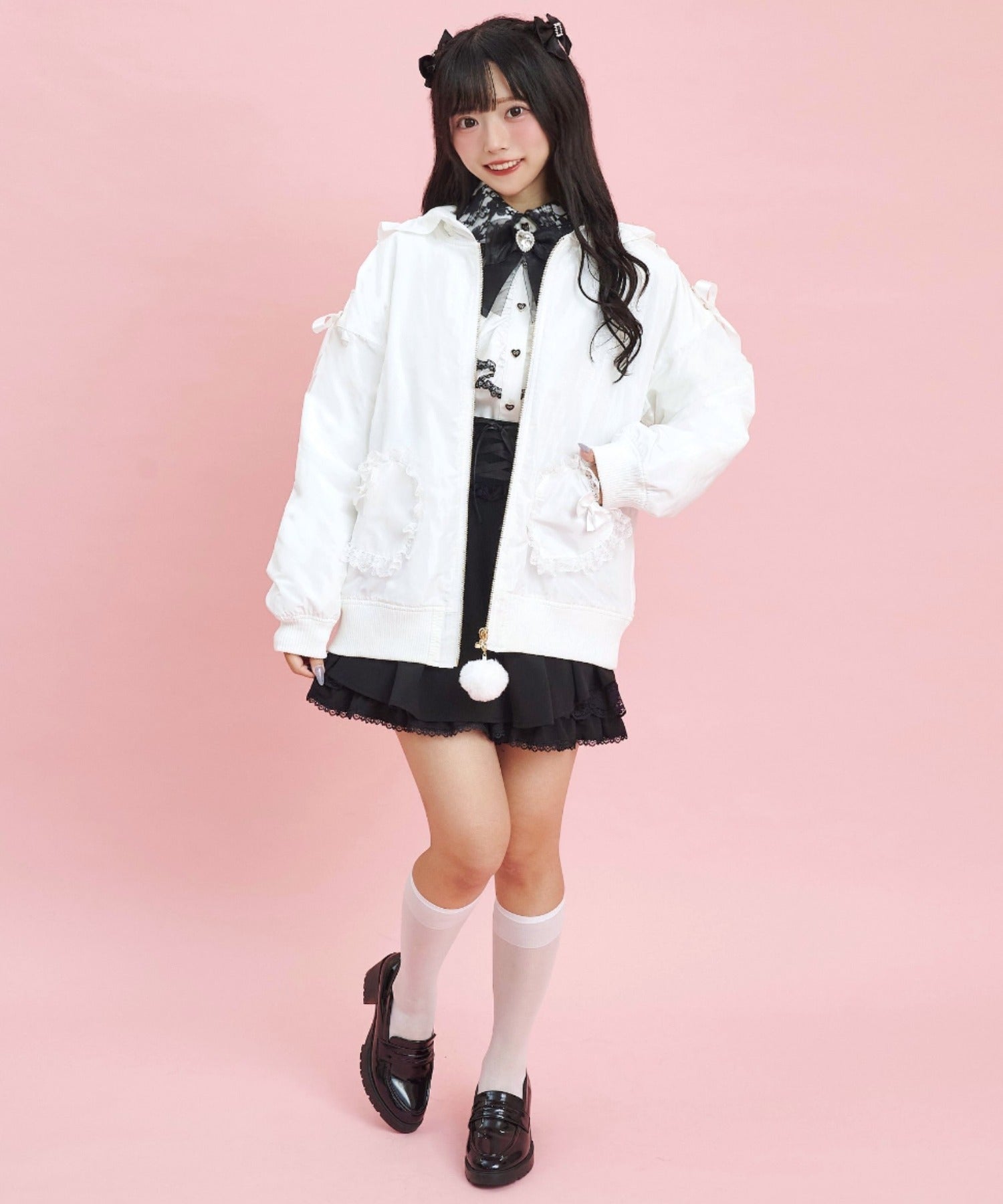 シークレットハニー Secret Honey ファーうさ耳中綿入りブルゾン