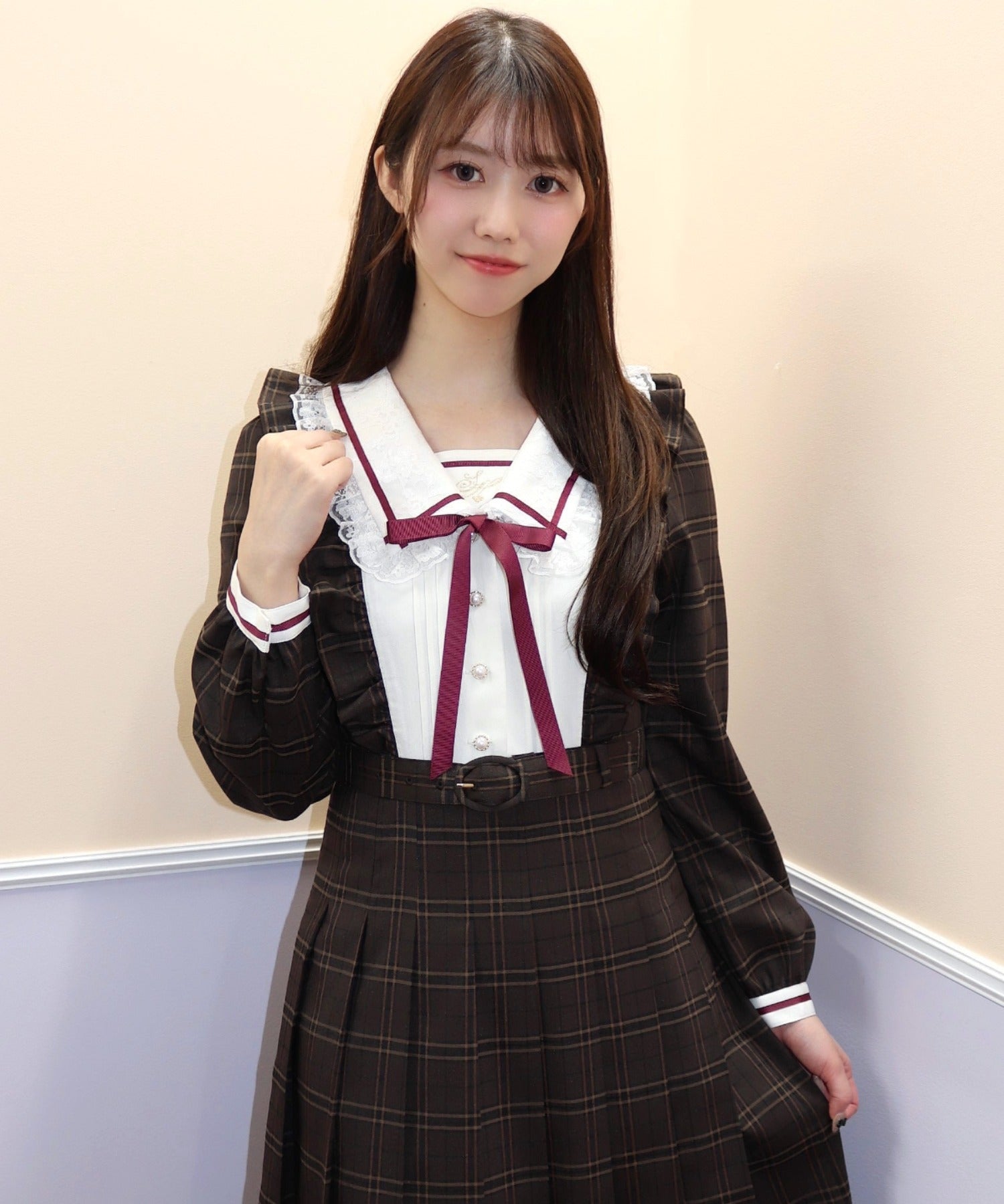 Secret Honey Secret Honey 褶皺長款連衣裙