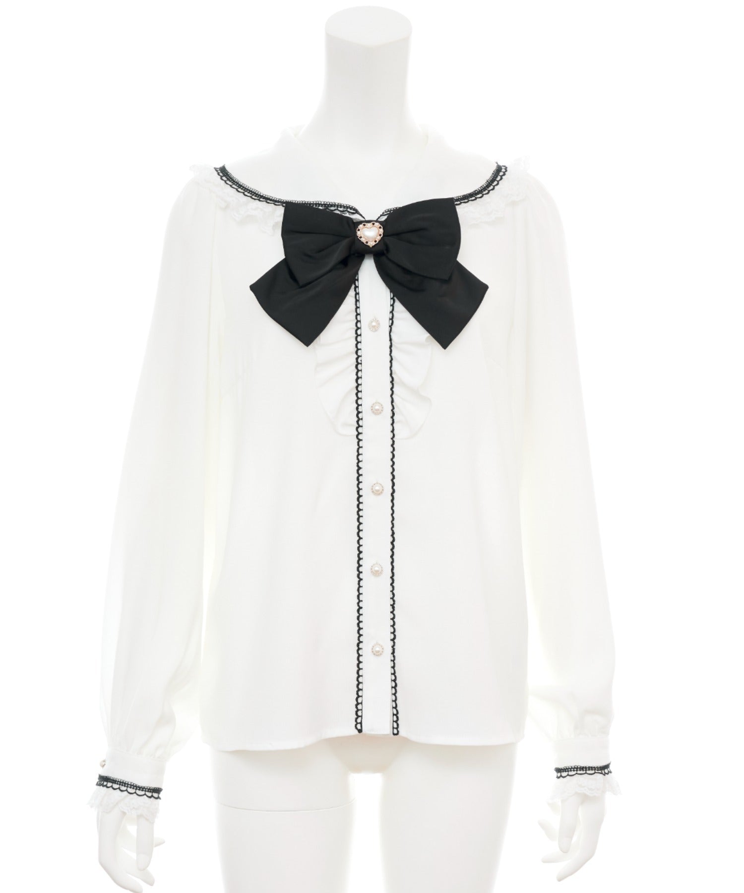 Secret Honey Secret Honey Lace-Up Bunny Ear Blouse