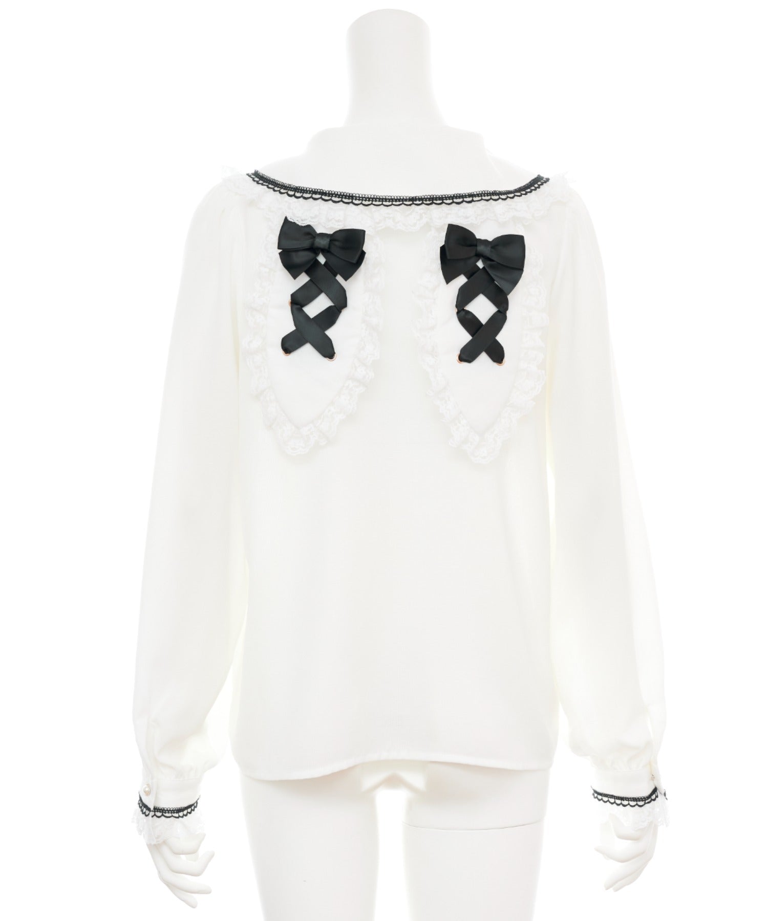 Secret Honey Secret Honey Lace-Up Bunny Ear Blouse