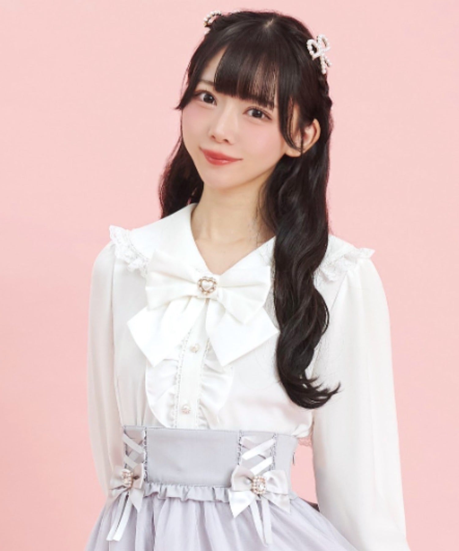 Secret Honey Secret Honey Lace-Up Bunny Ear Blouse