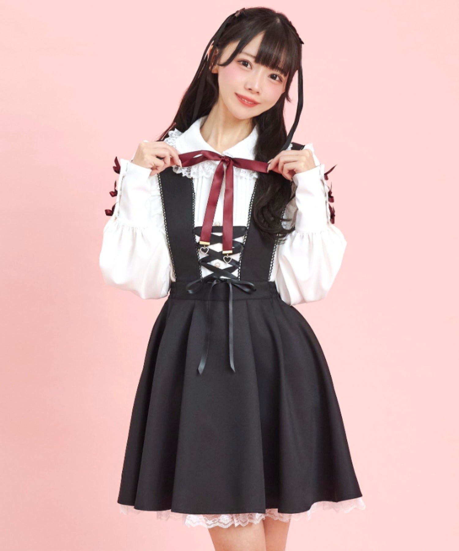 シークレットハニー Secret Honey フロントレースアップジャンパースカート