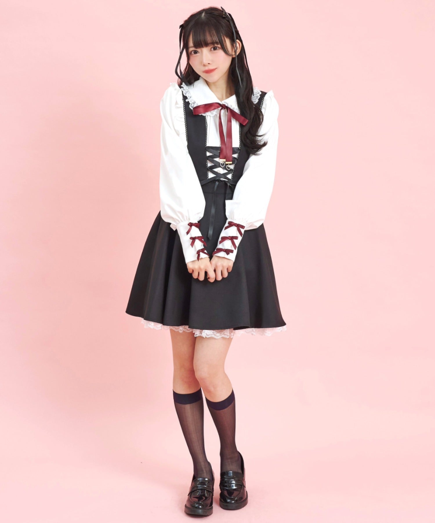シークレットハニー Secret Honey フロントレースアップジャンパースカート