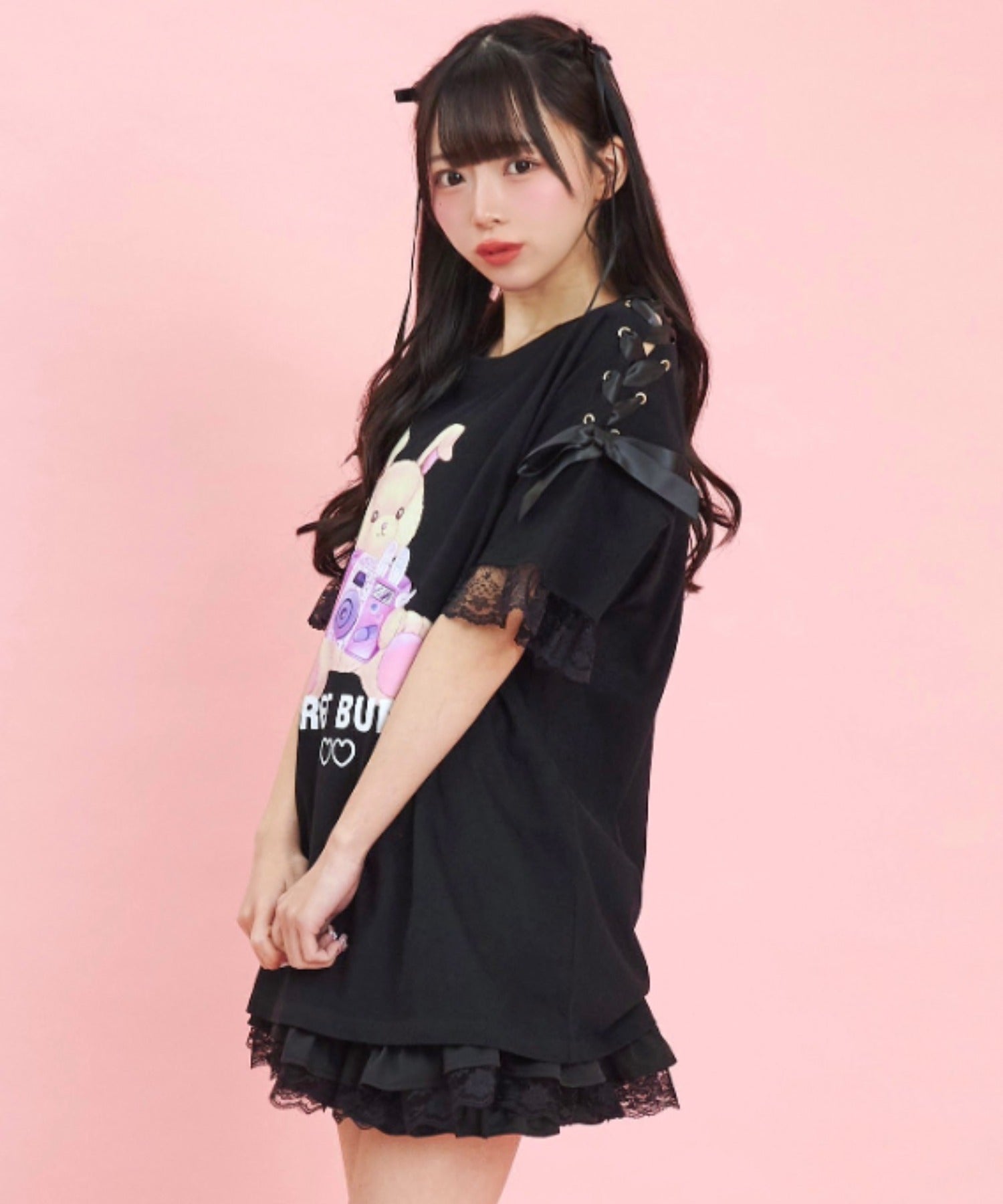 Secret Honey Secret Honey Side Lace-Up Skirt Pants