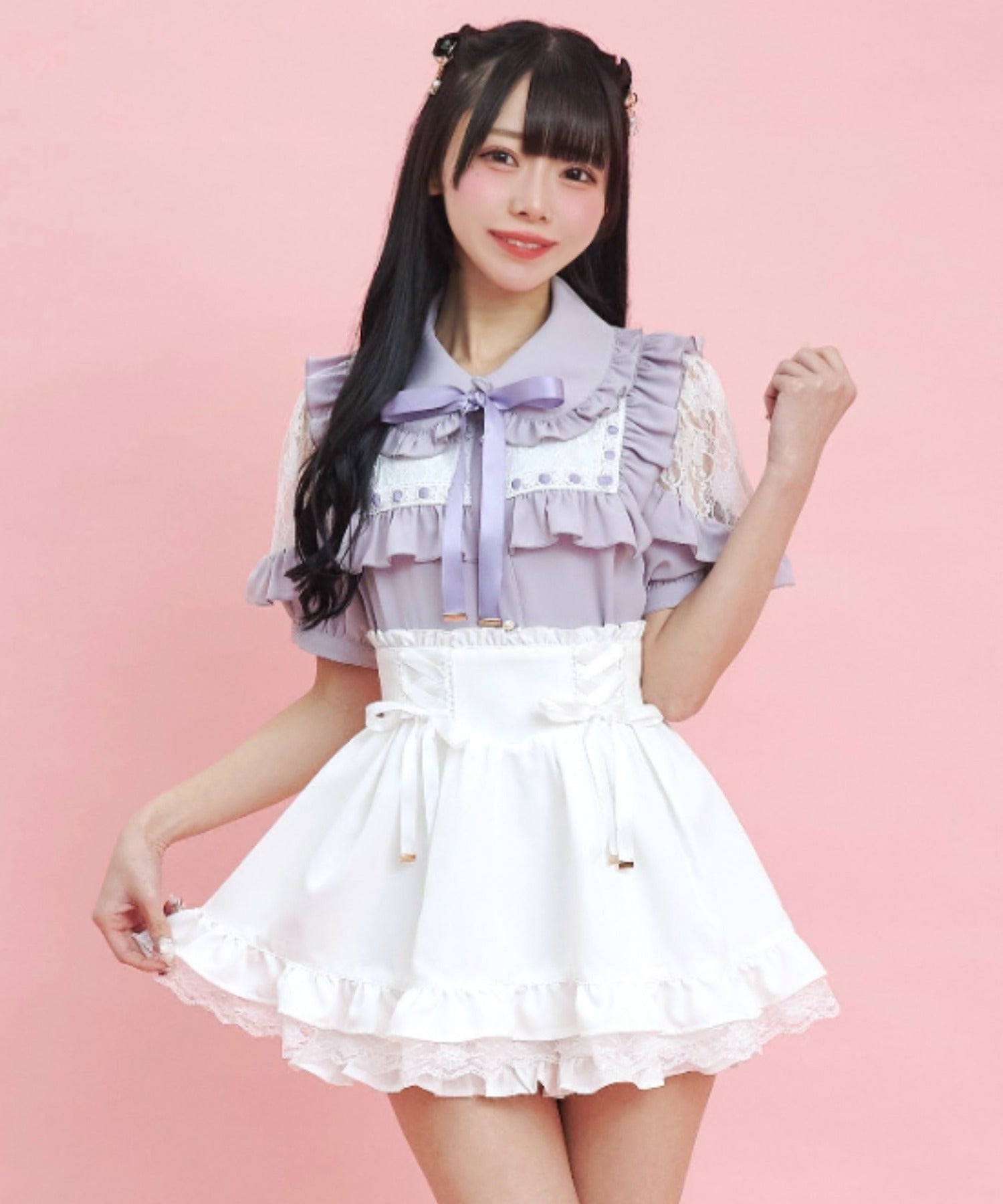シークレットハニー Secret Honey サイドレースアップスカパン （ホワイト） ホワイト