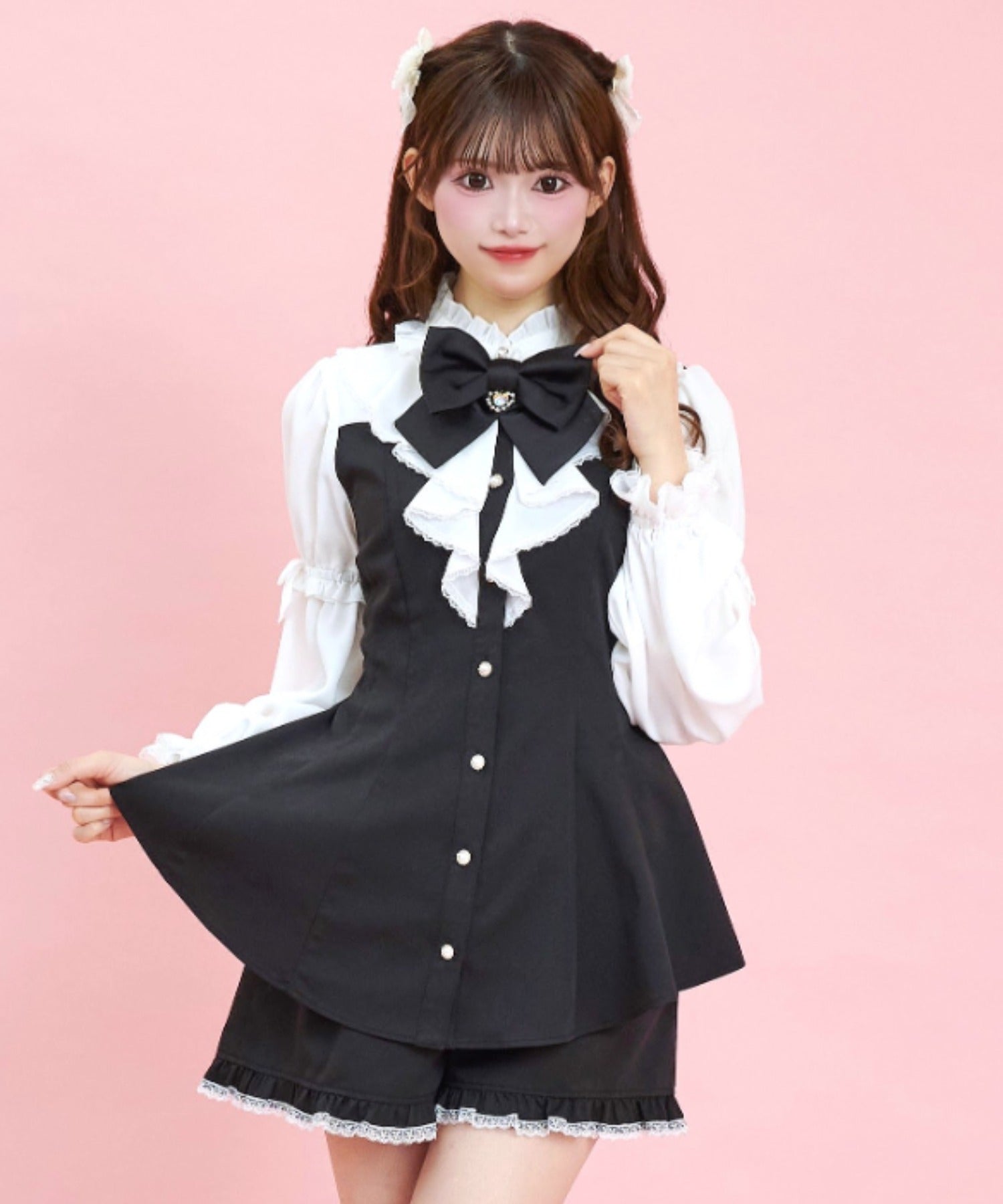 シークレットハニー Secret Honey ロングラッフルビスチェライクセットアップ