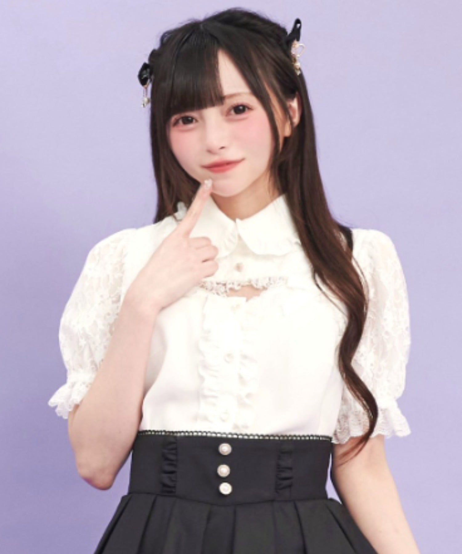 シークレットハニー Secret Honey デコルテ開きブラウス （ホワイト） ホワイト