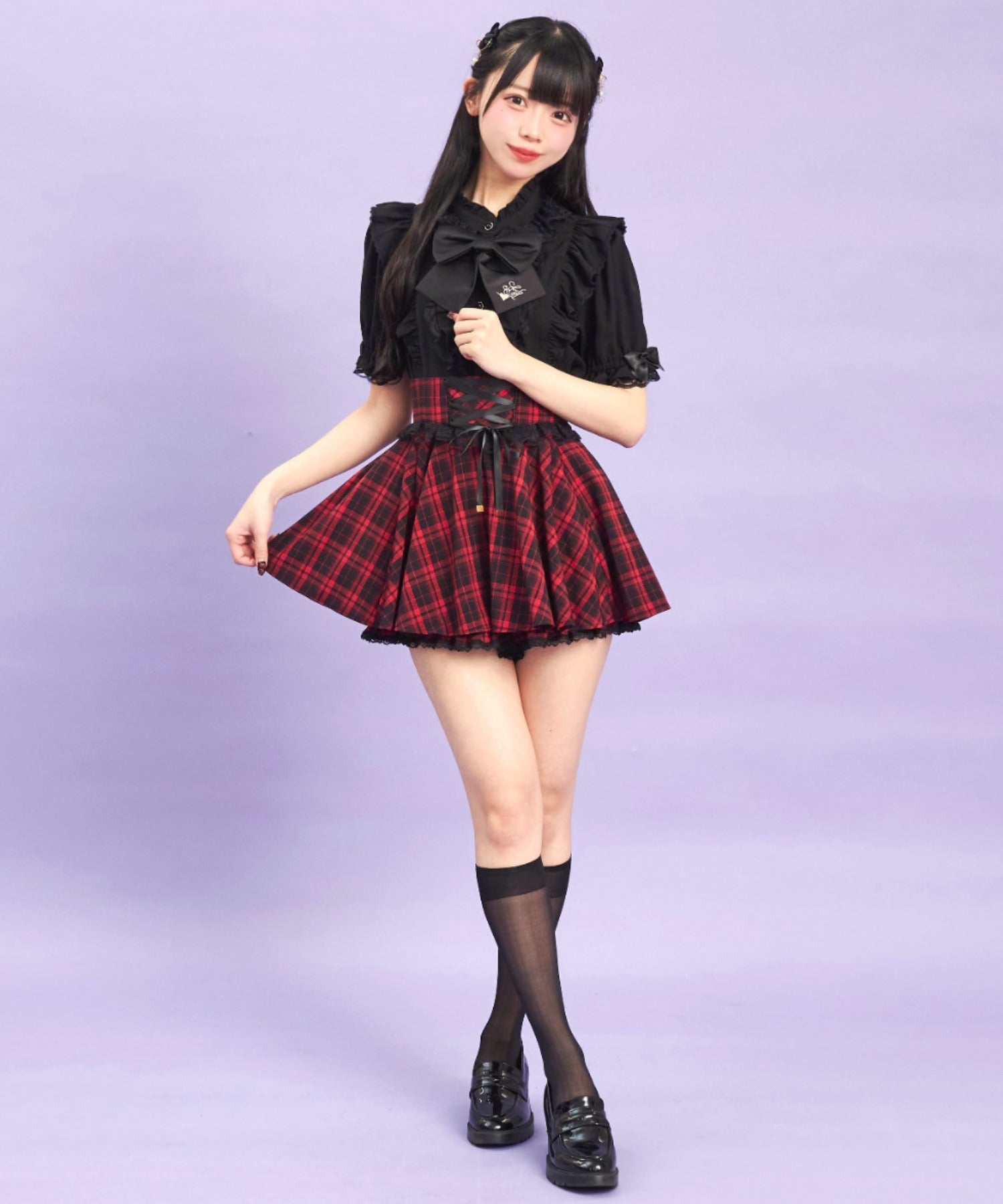シークレットハニー Secret Honey マチ付きサーキュラースカパン （レッド） レッド