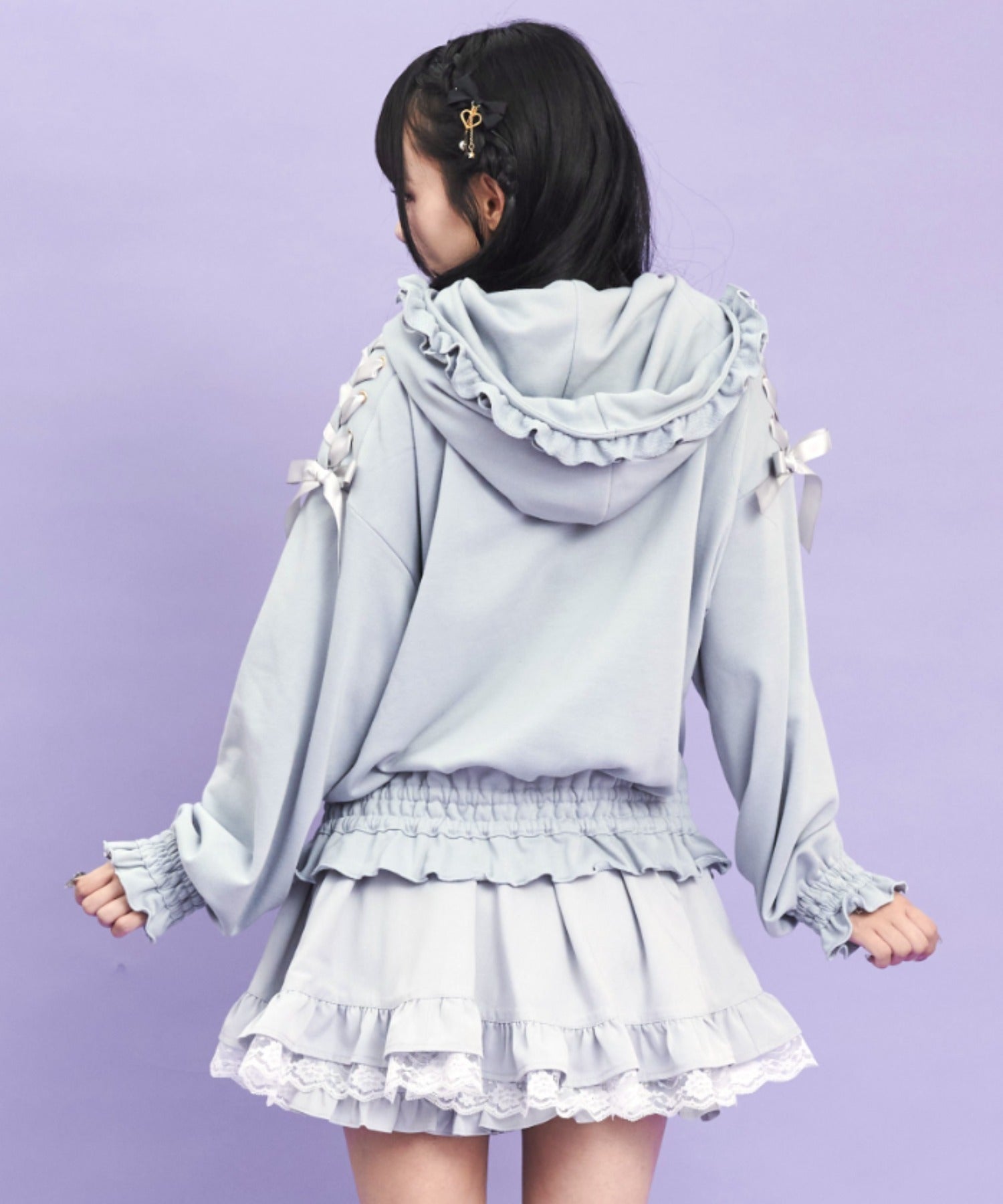 シークレットハニー Secret Honey Catフリルパーカー （グレー） グレー