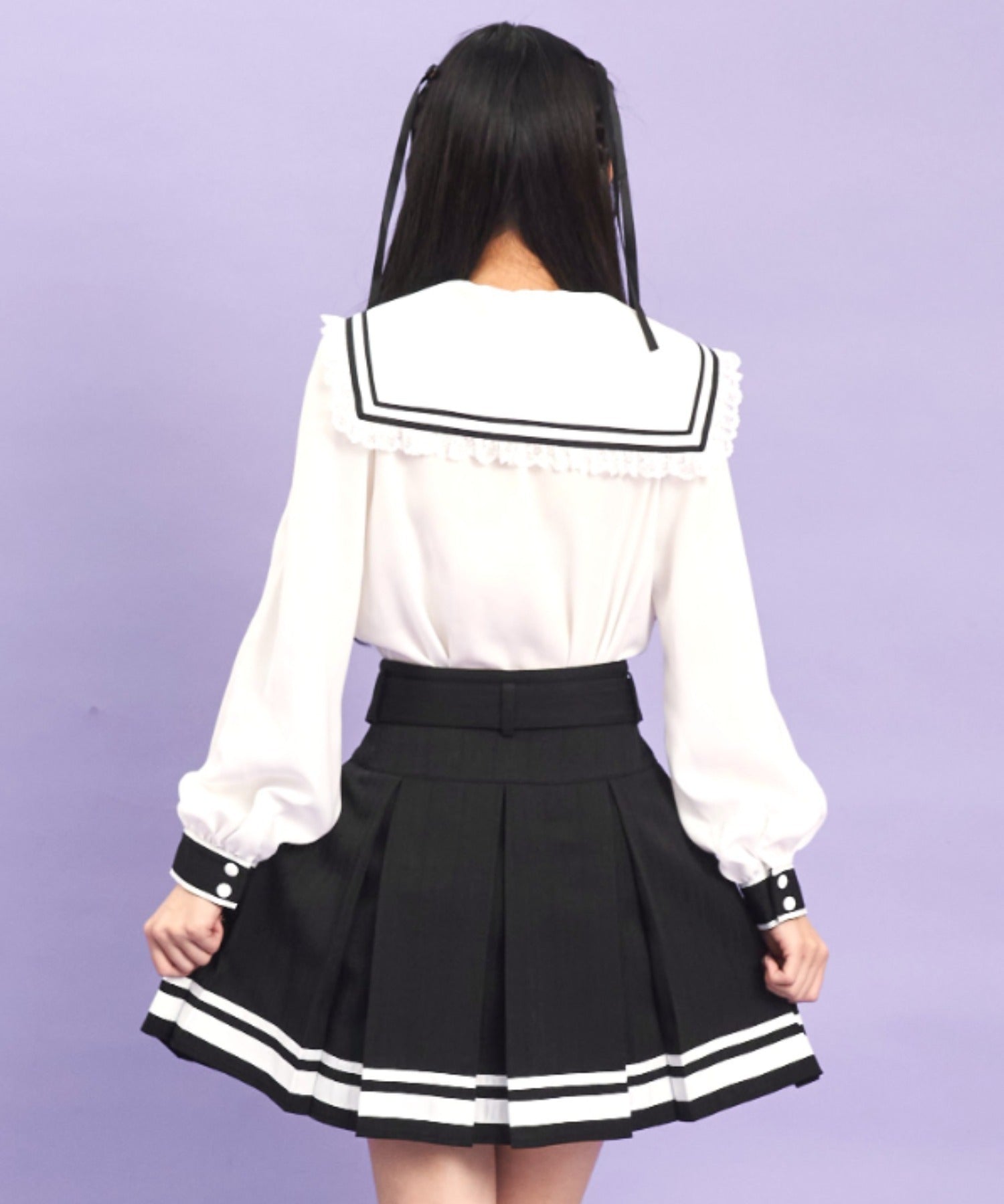シークレットハニー Secret Honey ベルト付ボックスプリーツスカート （クロ） クロ