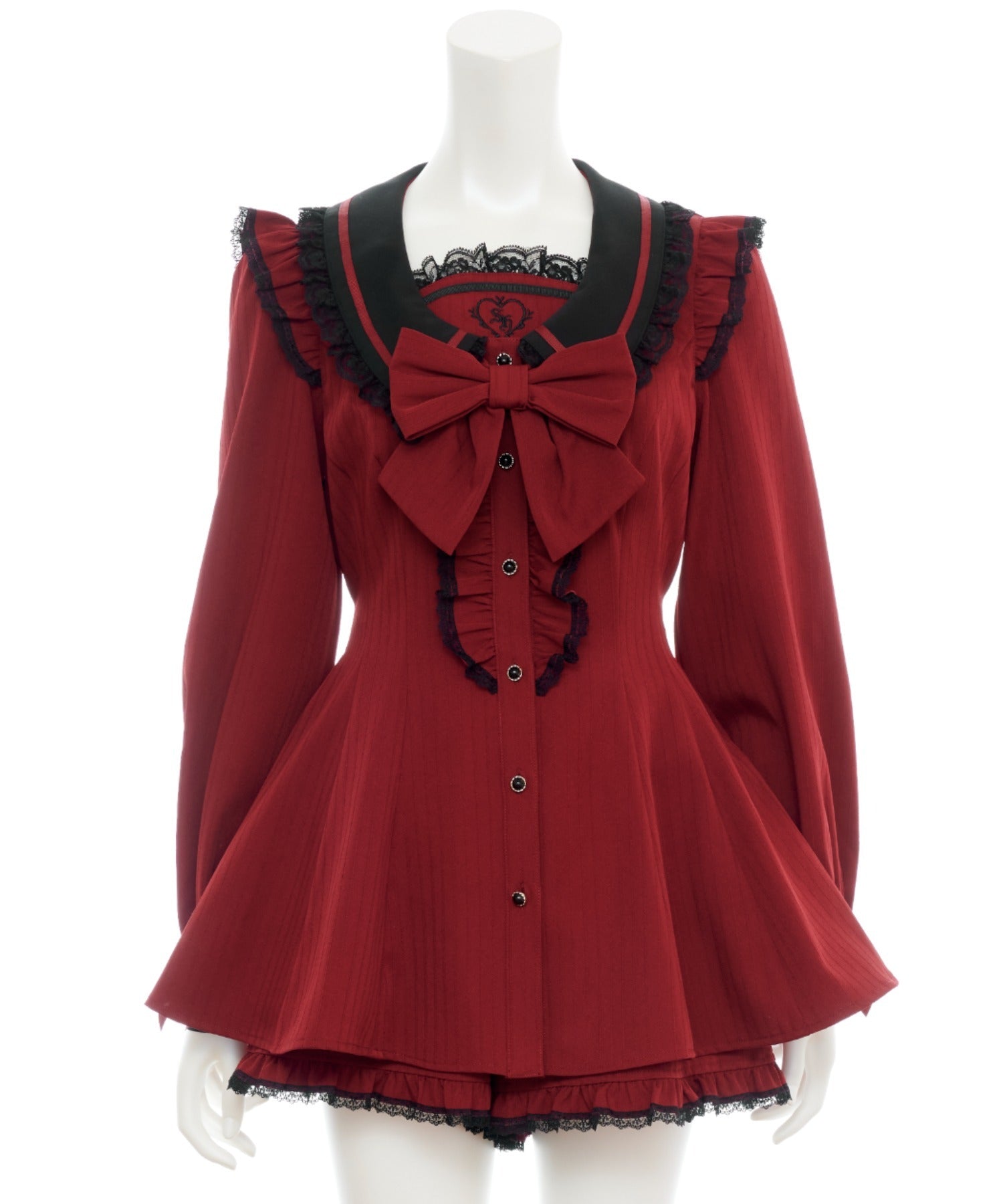 シークレットハニー Secret Honey Uネックカラーセットアップ （ワイン） ワイン