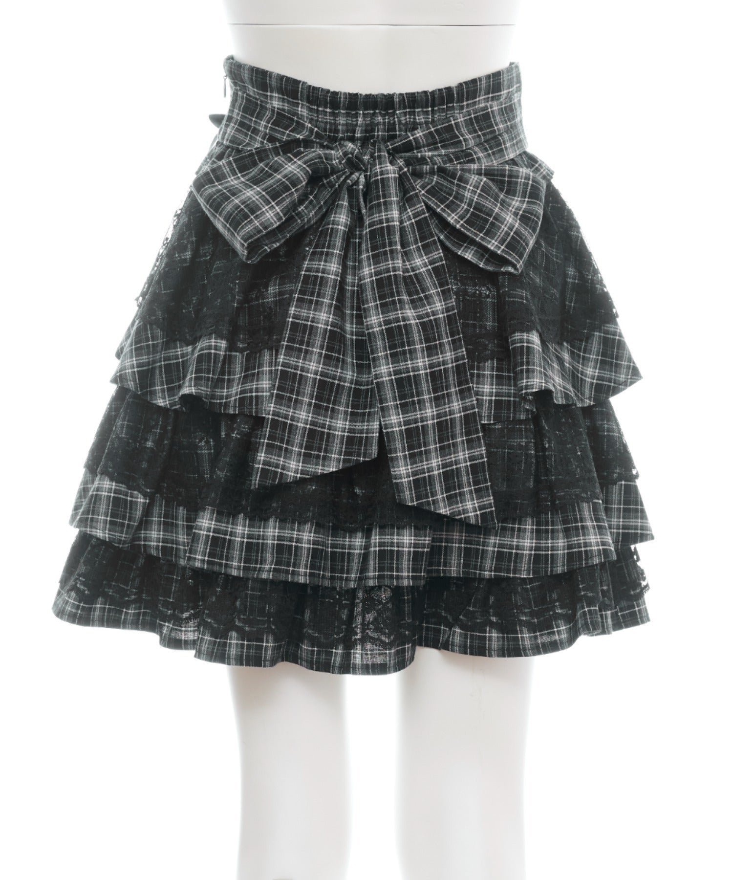 シークレットハニー Secret Honey レースティアードスカート （チェッククロ） チェッククロ