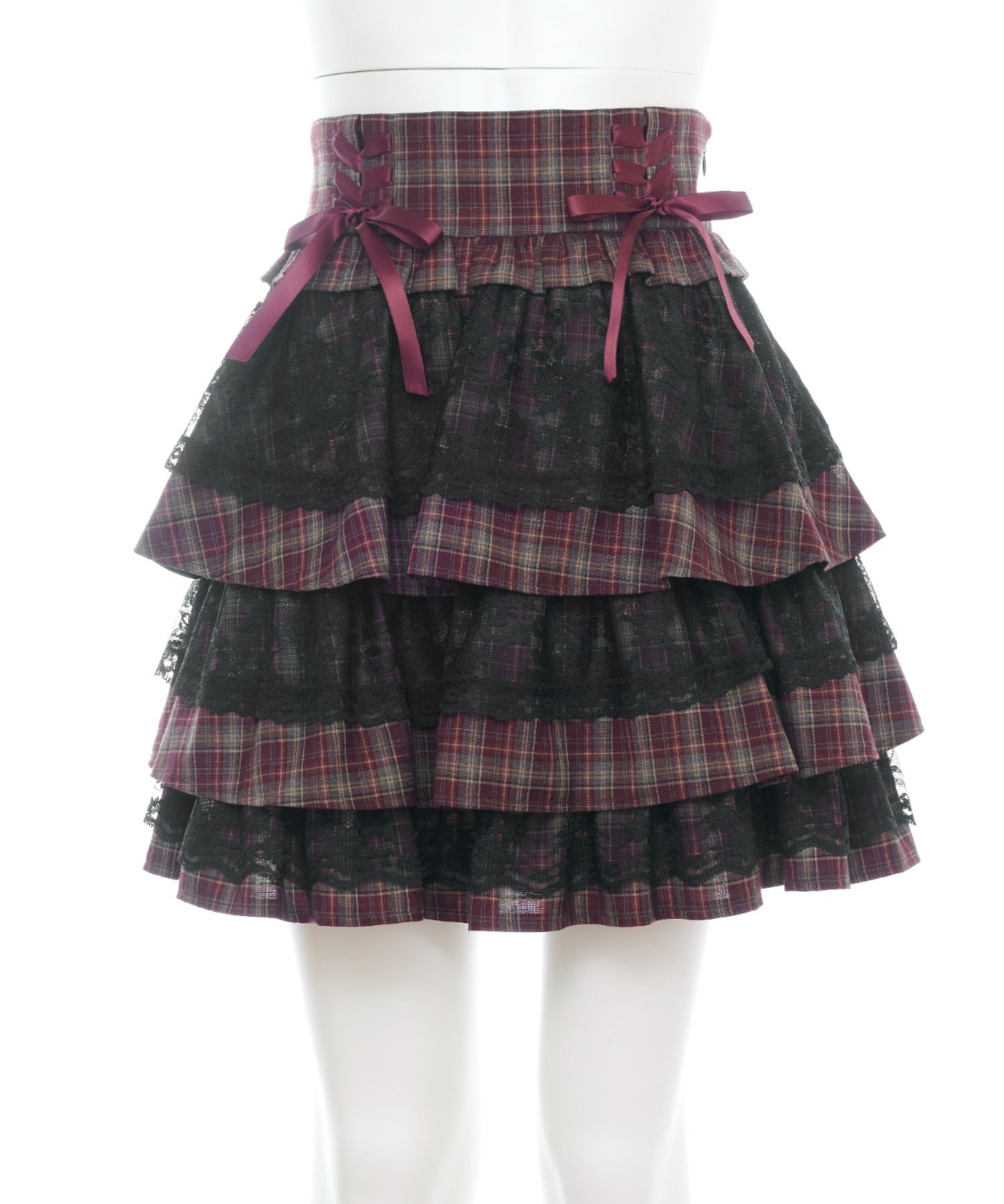 シークレットハニー Secret Honey レースティアードスカート （ワイン） ワイン