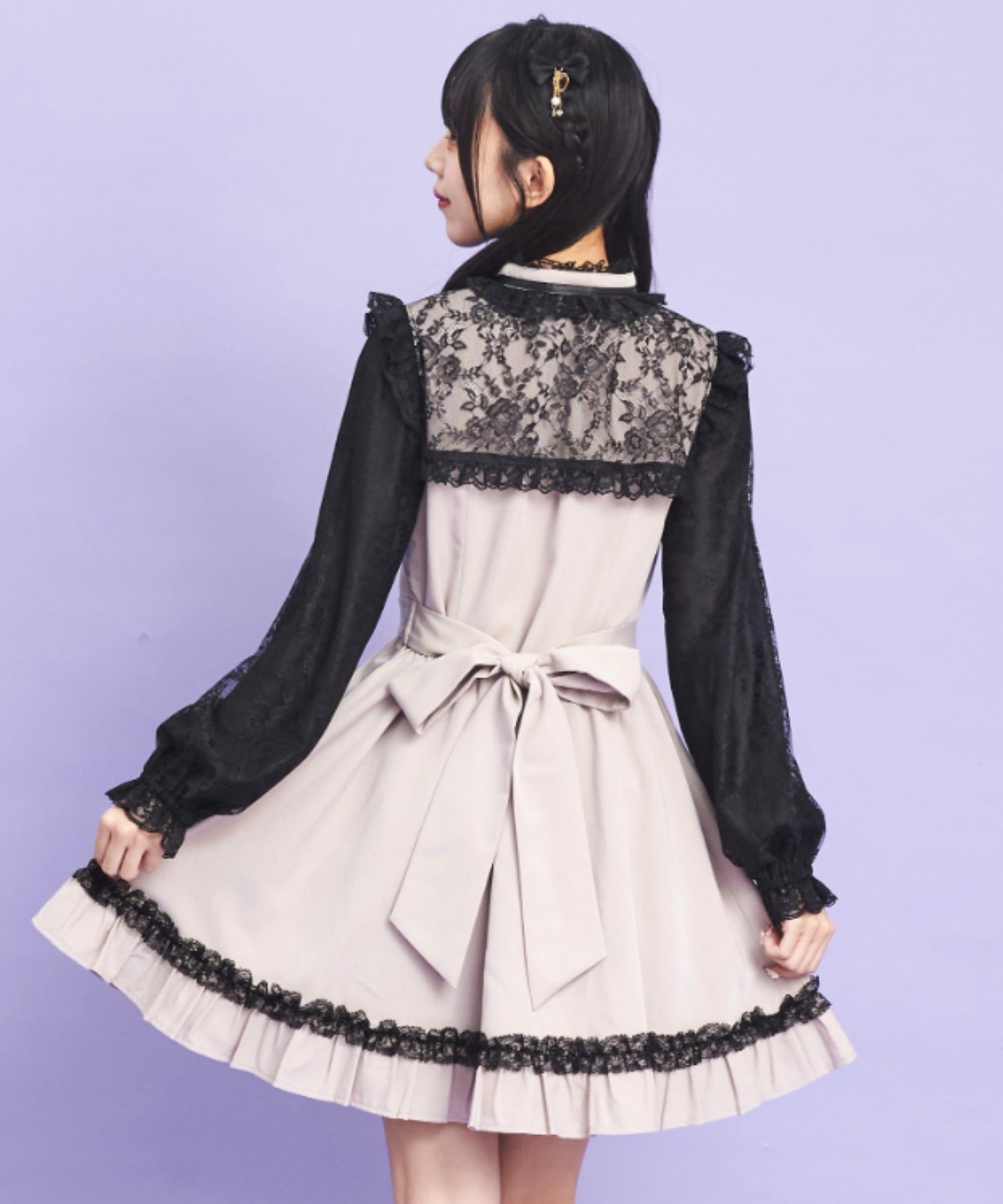 シークレットハニー Secret Honey アクセサリー付レース切替ワンピース （ピンク） ピンク