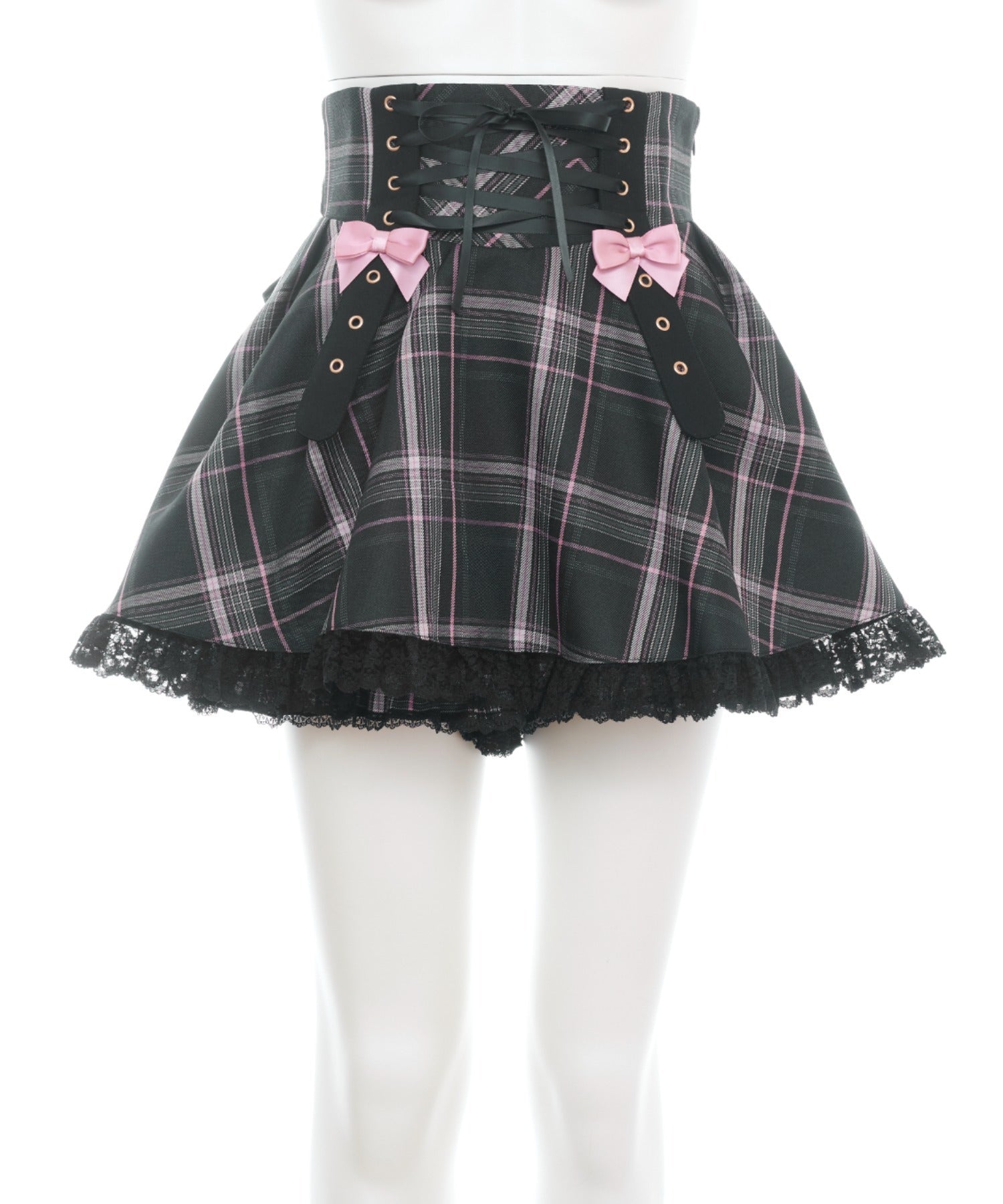 シークレットハニー Secret Honey リボンタブレースアップスカパン （ピンク） ピンク