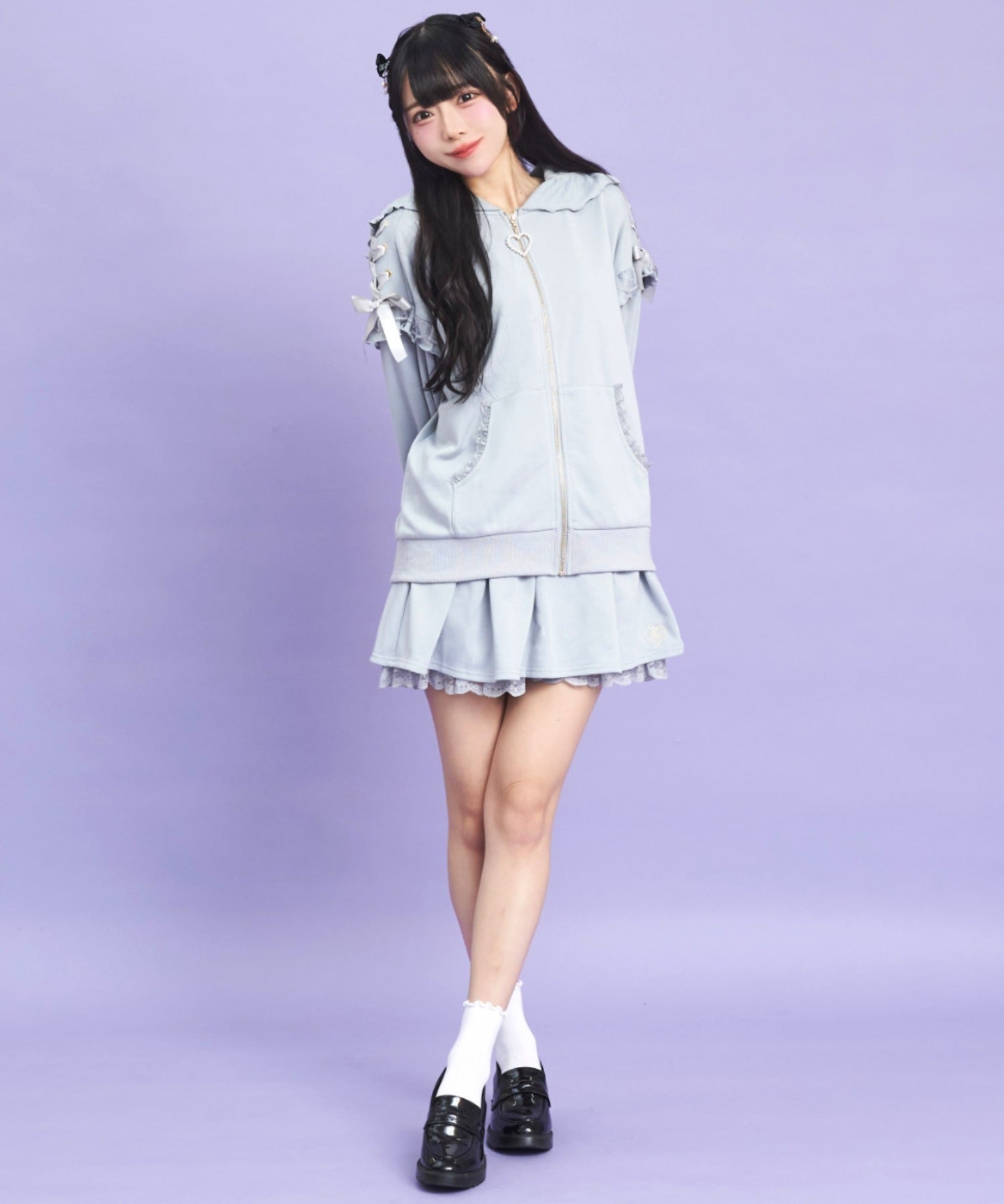 シークレットハニー Secret Honey レースZIPパーカー （グレー） グレー